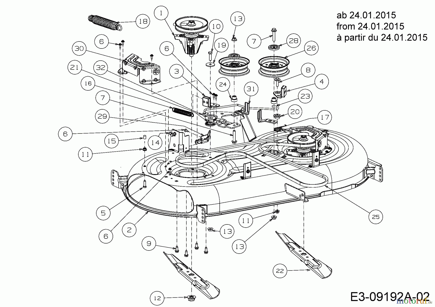  Troy-Bilt Rasentraktoren TB 2042 13APA1KS309  (2015) Mähwerk S (42