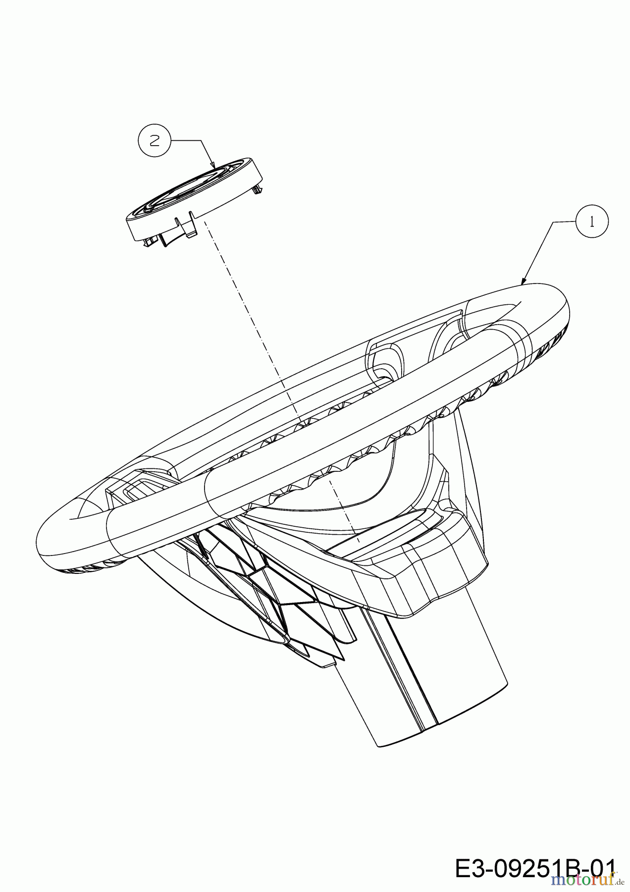  Troy-Bilt Gartentraktoren Super Bronco GT 54 FAB 14A7A3KA066  (2018) Lenkrad