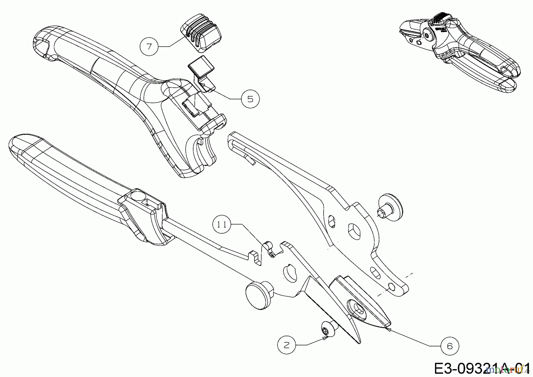  Troy-Bilt Gartenscheren RS 2500 (TB) 490-851-Y014  (2016) Grundgerät
