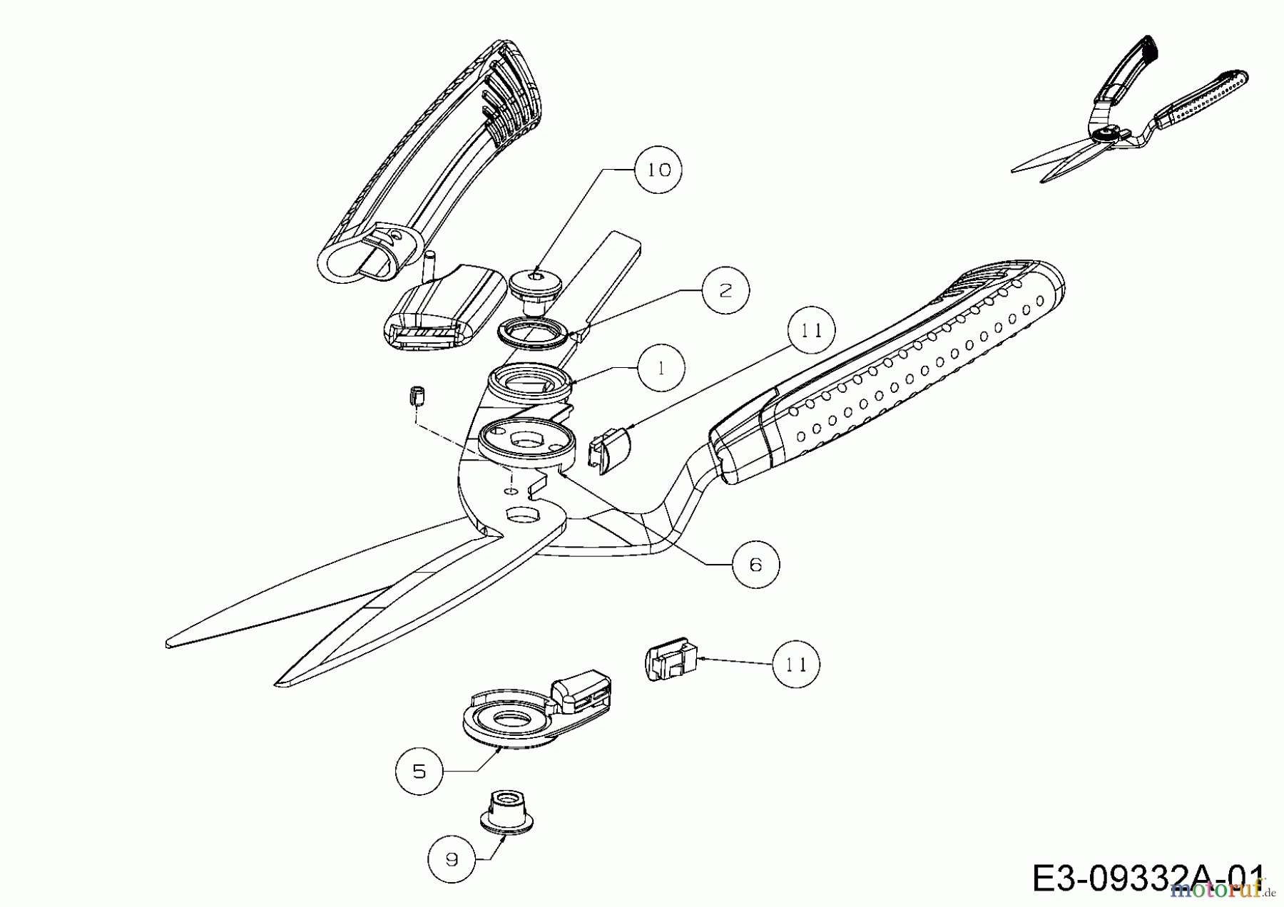  Troy-Bilt Manuelle Heckenscheren HS-B (TB) 490-851-Y018  (2015) Grundgerät