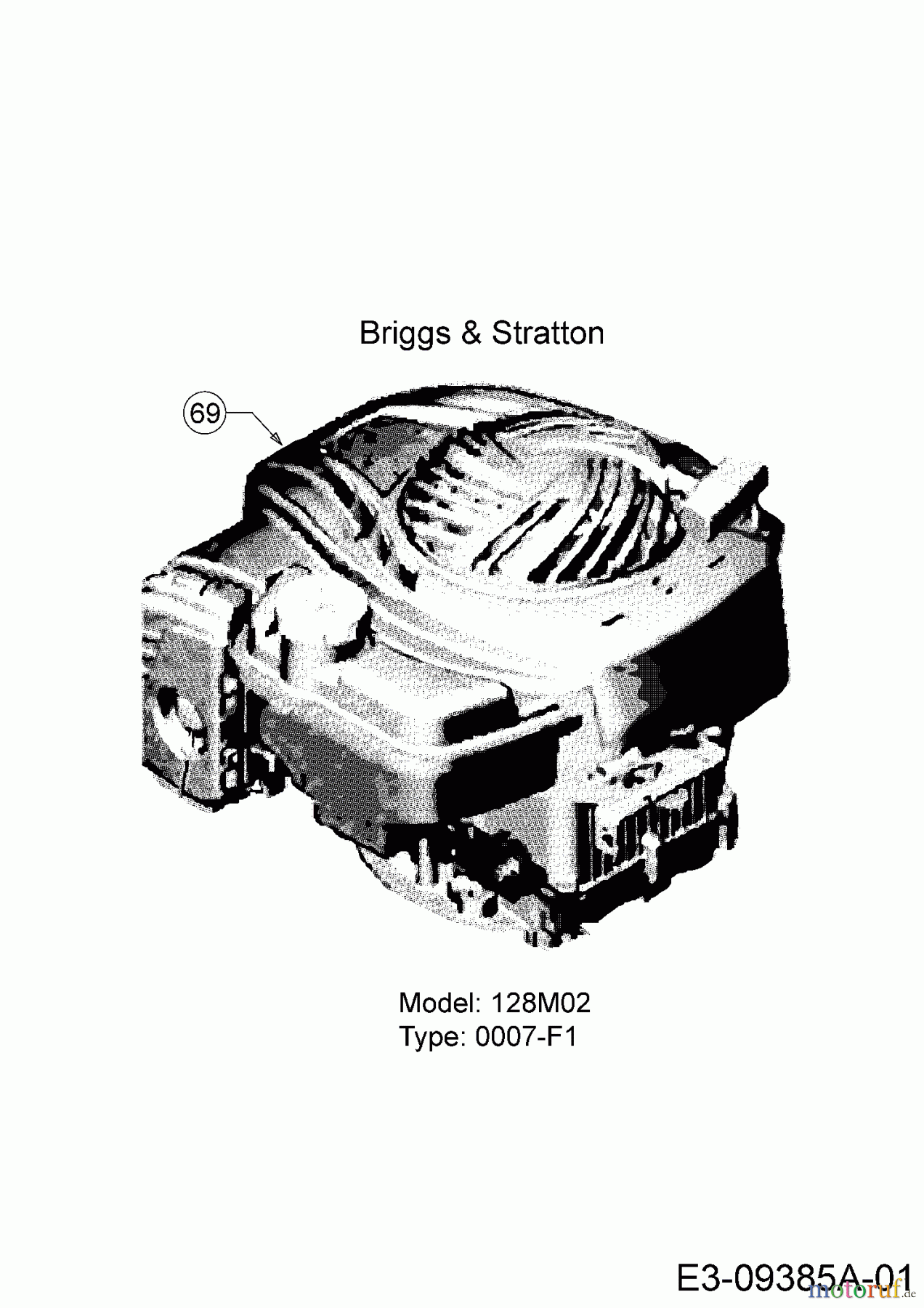 Troy-Bilt Motormäher mit Antrieb TB 230 12AVB2BV309 (2015) Motor Briggs & Stratton