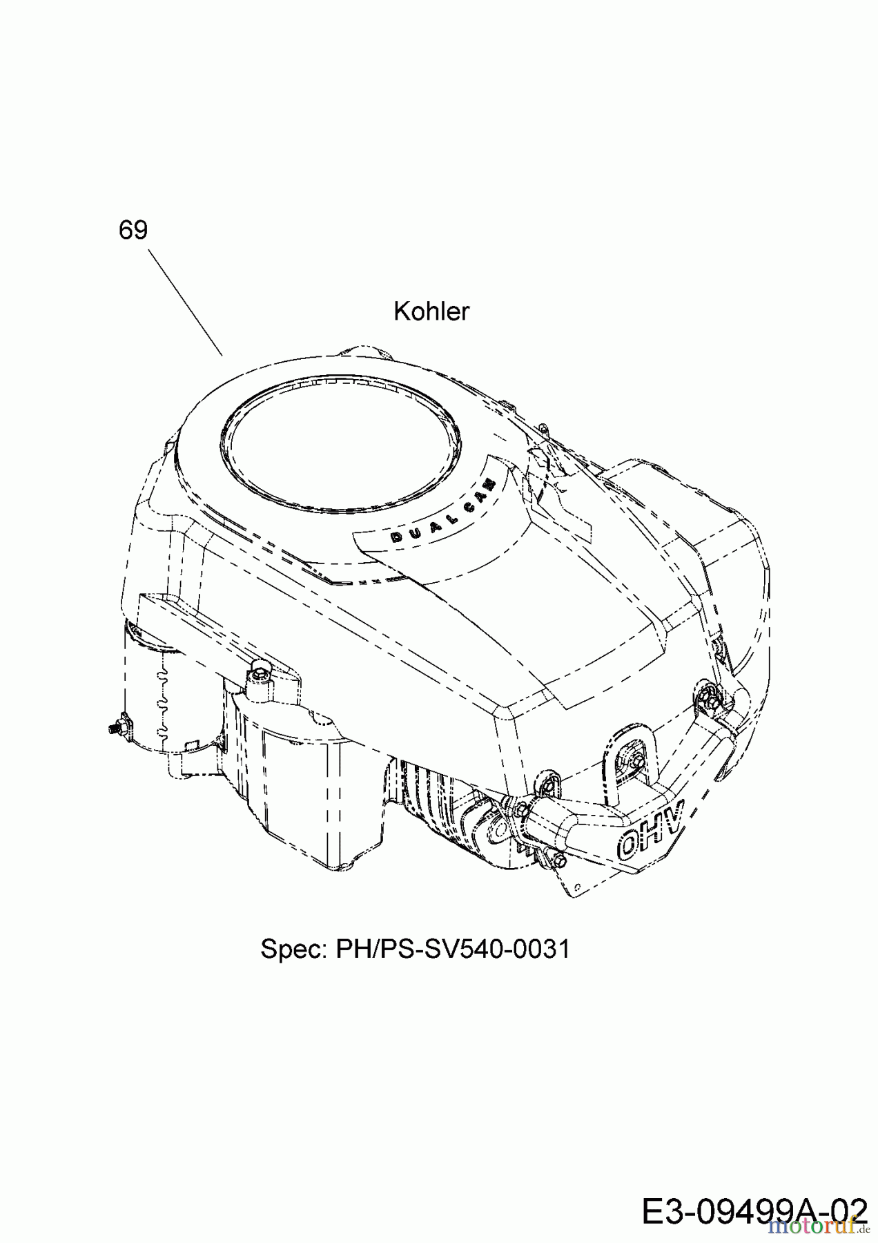  Massey Ferguson Rasentraktoren MF 42-18 SH 13BX795G495  (2009) Motor Kohler