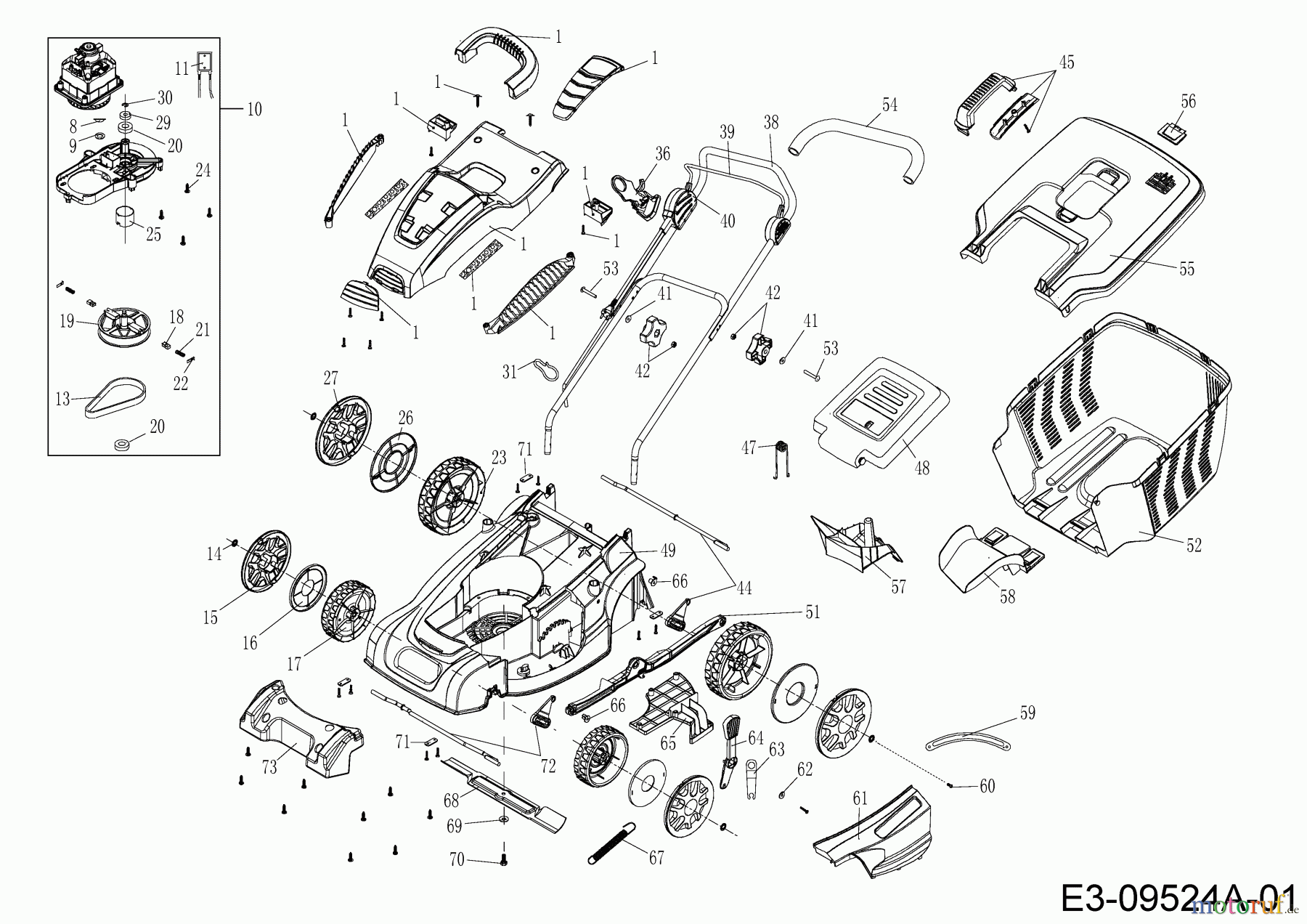  MTD Elektromäher OPTIMA 38 E 18AKIJH-600 (2016) Grundgerät