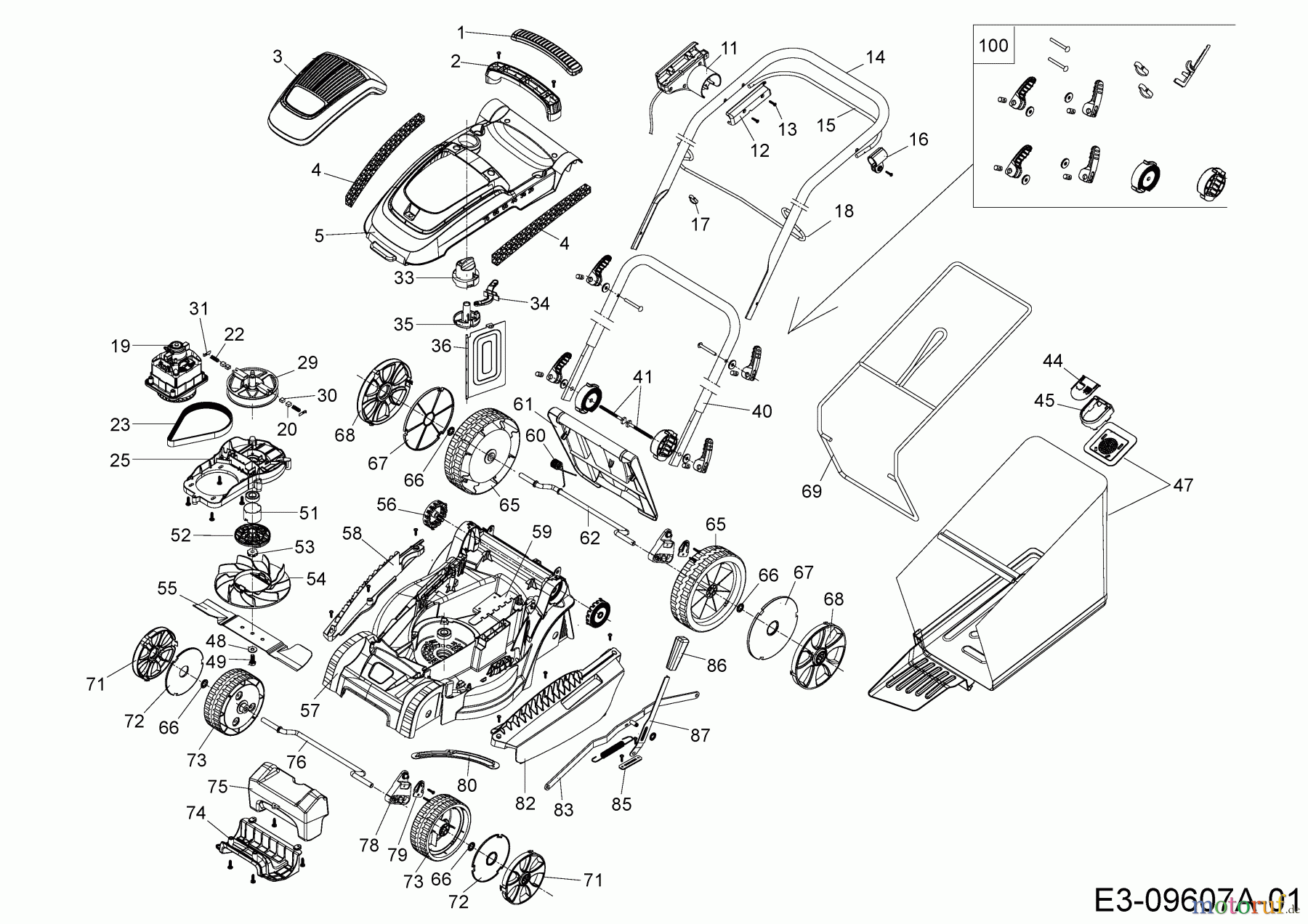  Wolf-Garten Elektromäher A 370 E 18AKHJH2C50  (2017) Grundgerät