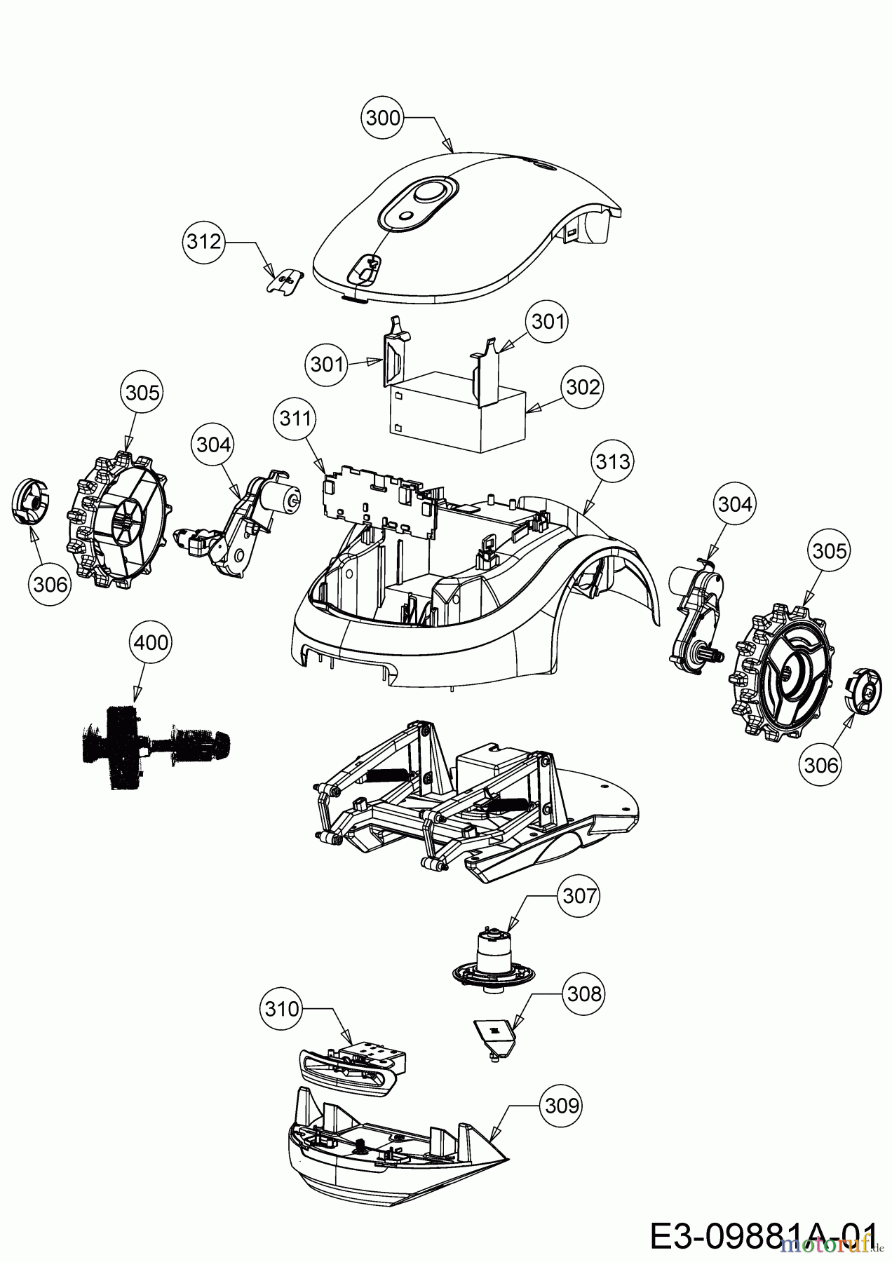  Robomow Mähroboter RX20U PRD9000YG  (2017) Batterie, Elektromotore, Messer, Räder