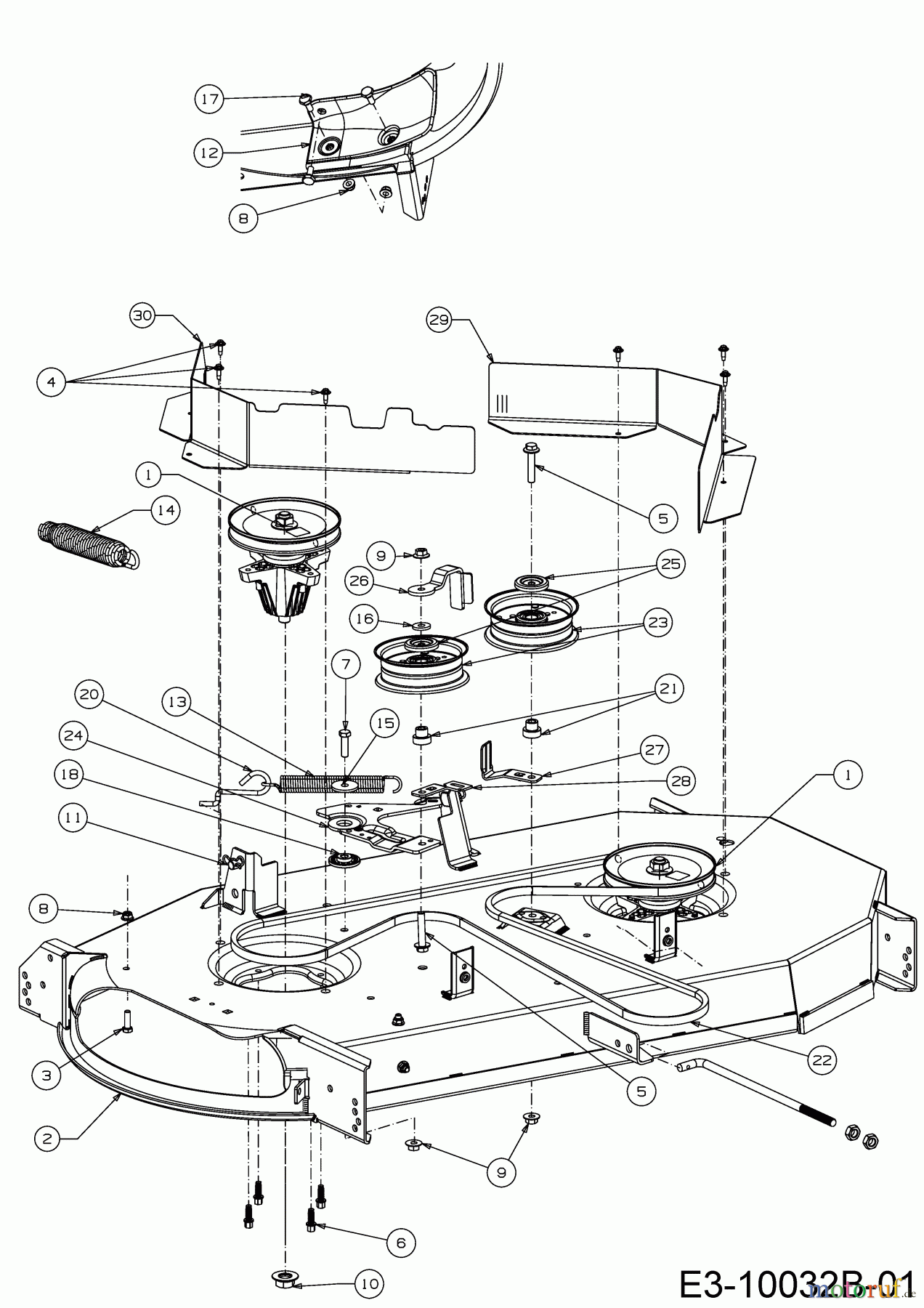  Cub Cadet Rasentraktoren XT2 PS117I 13BZA1CN603  (2018) Mähdeck