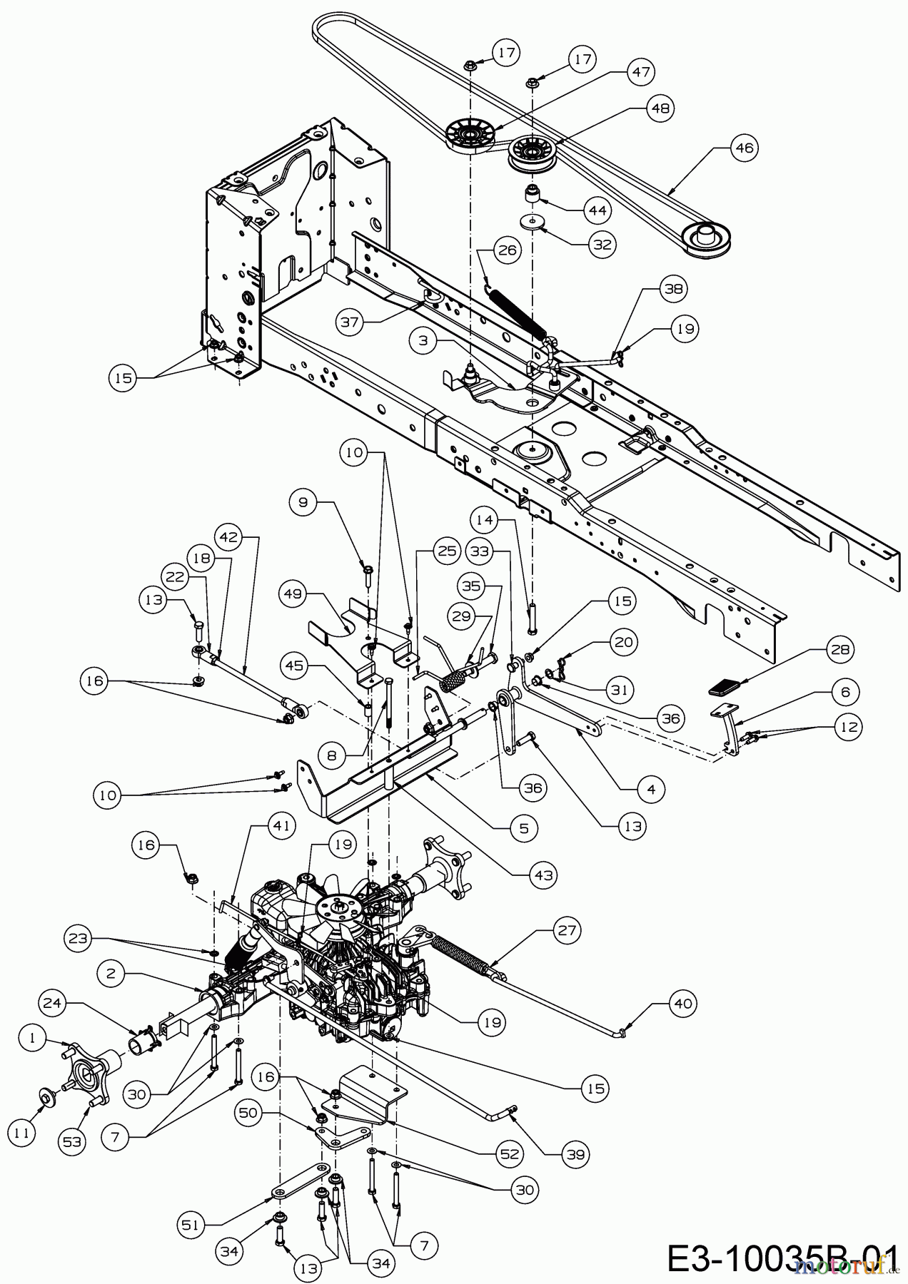  Cub Cadet Gartentraktoren XT3 QS137 14AIA5CA603  (2018) Fahrantrieb