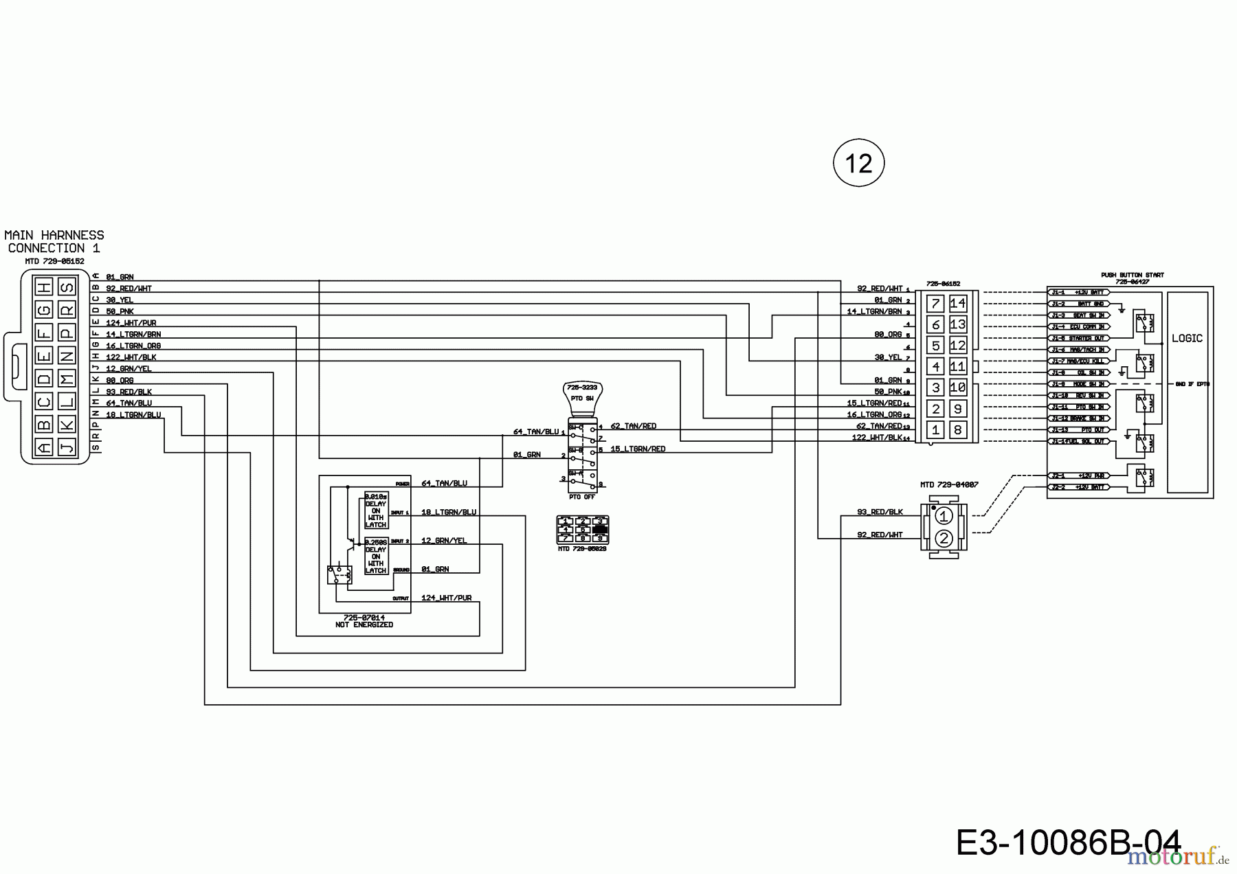 Cub Cadet Rasentraktoren XT3 QR106E 13BIA5CR603 (2018) Schaltplan Elektromagnetkupplung