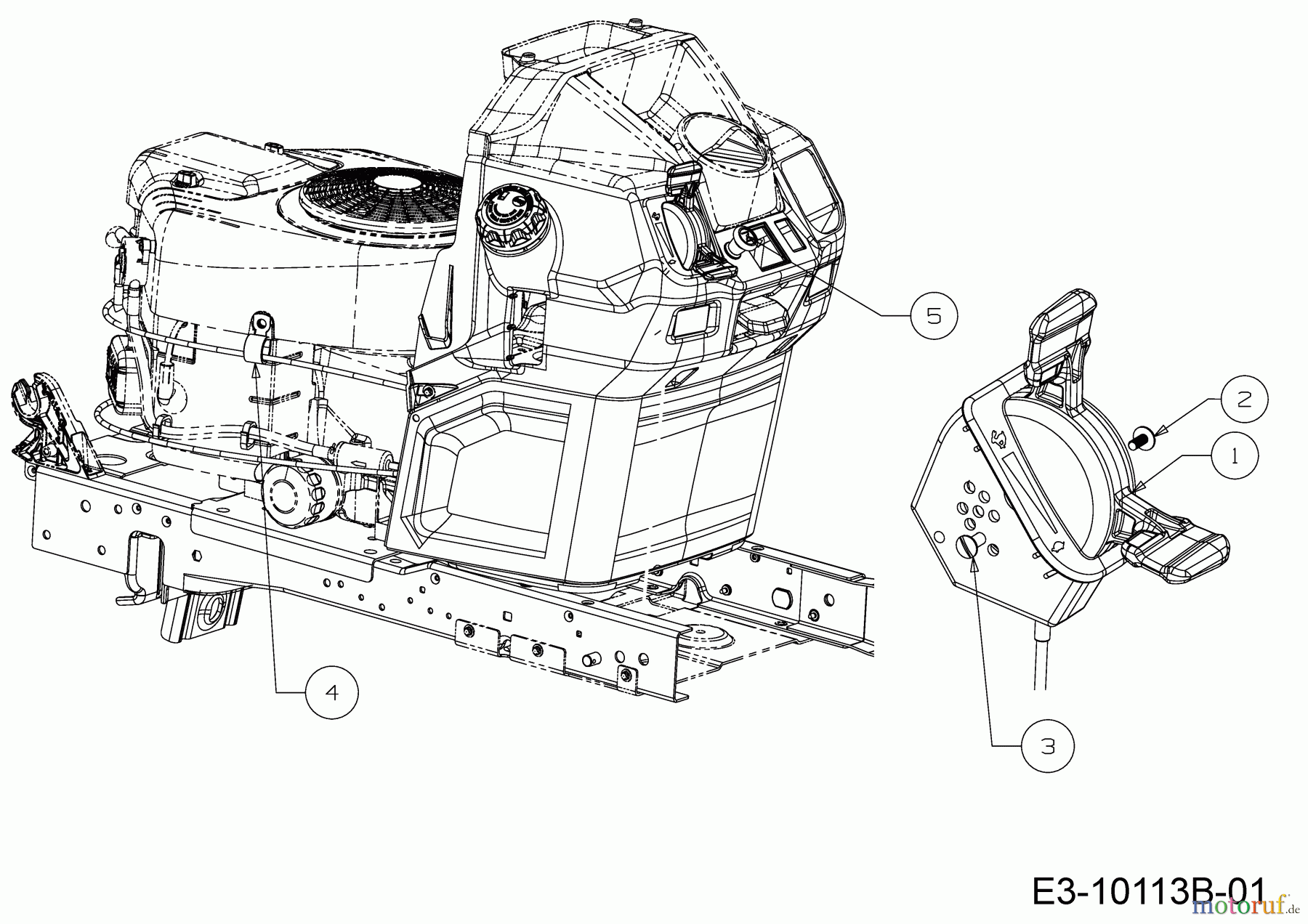  Tigara Rasentraktoren TG 222/117 HBI 13AAA1KT649  (2018) Choke- und Gaszug
