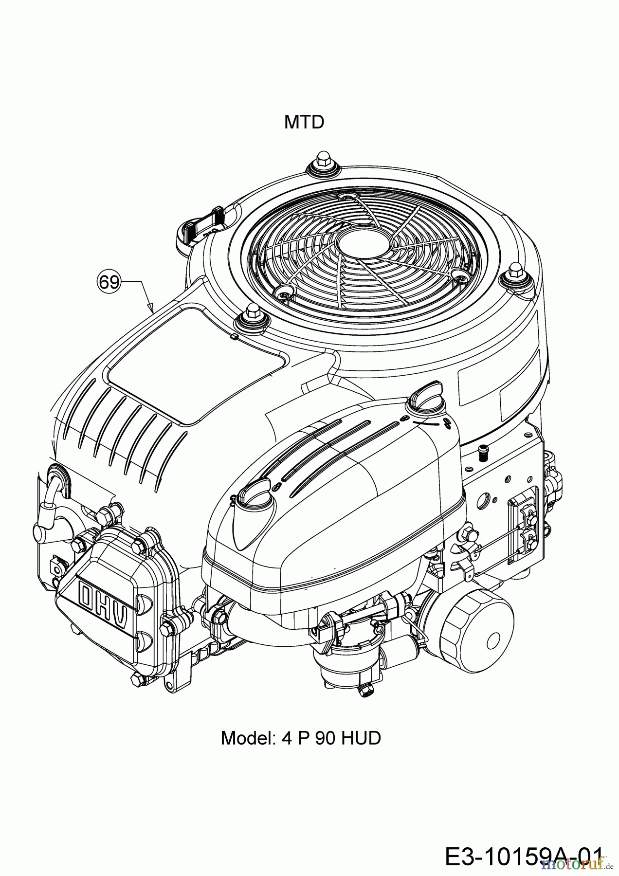  MTD Rasentraktoren DL 960 T 13H276KF677  (2017) Motor MTD