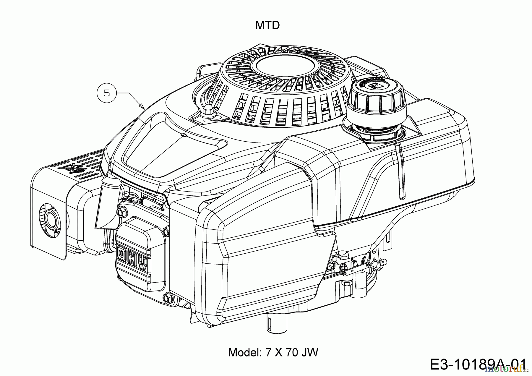 MTD Rasentraktoren Minirider 60 SDE 13AA26JC600  (2017) Motor MTD