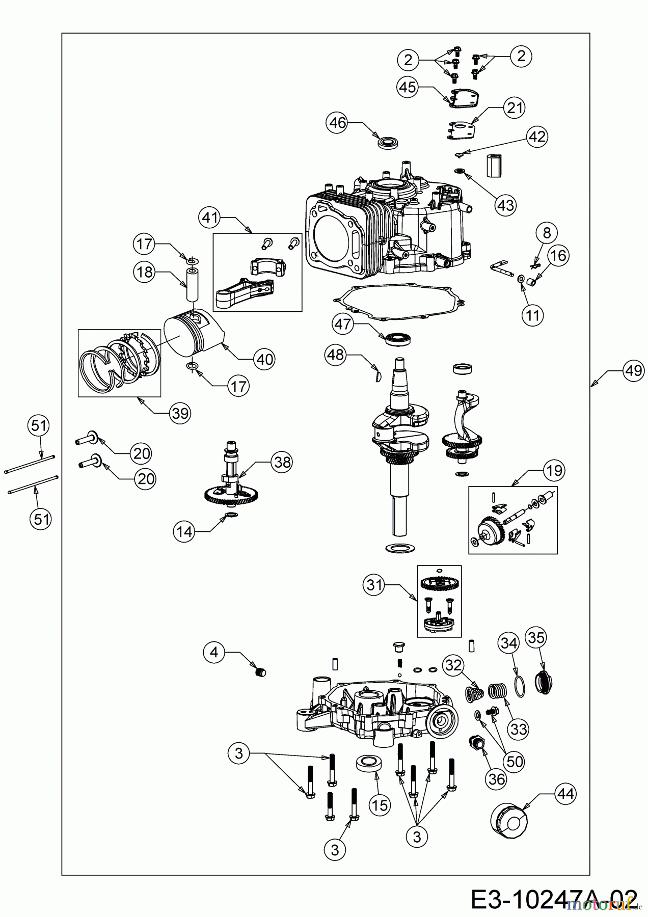  MTD-Motoren Vertikal 4P90AU 752Z4P90AU  (2013) Rumpfmotor