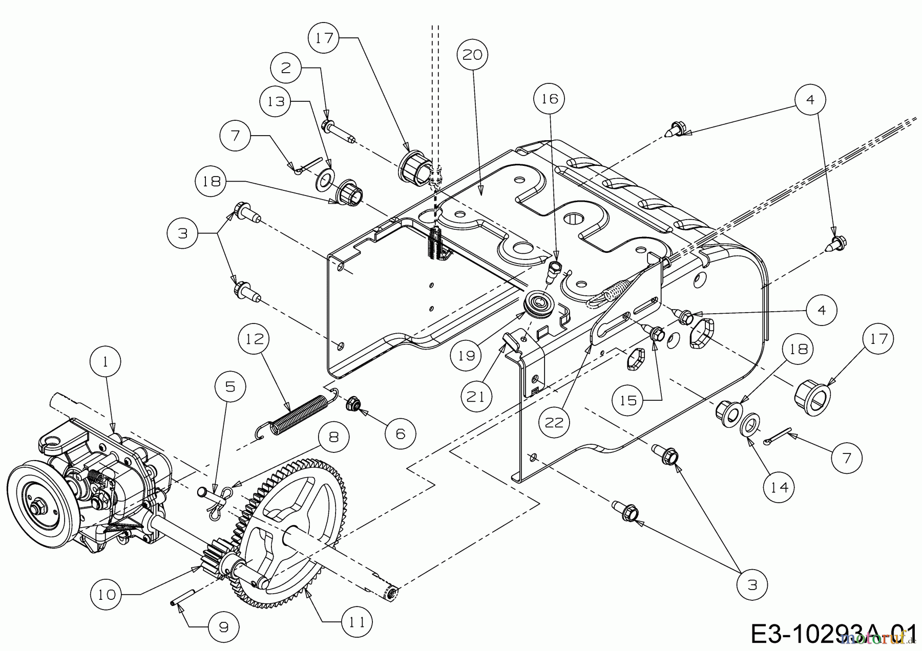  MTD Schneefräsen M 56 31B-32AD678  (2019) Getriebe