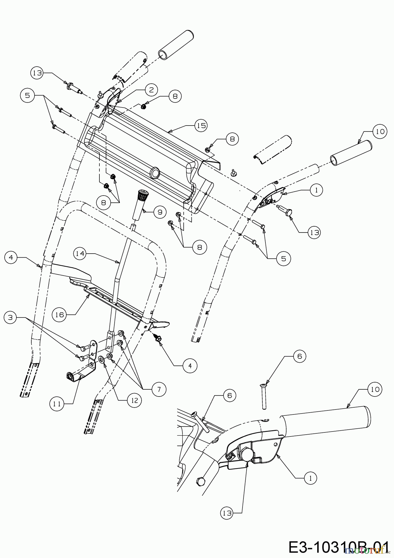  MTD Schneefräsen M 61 31A-62C2678  (2019) Armaturenbrett, Handhebel
