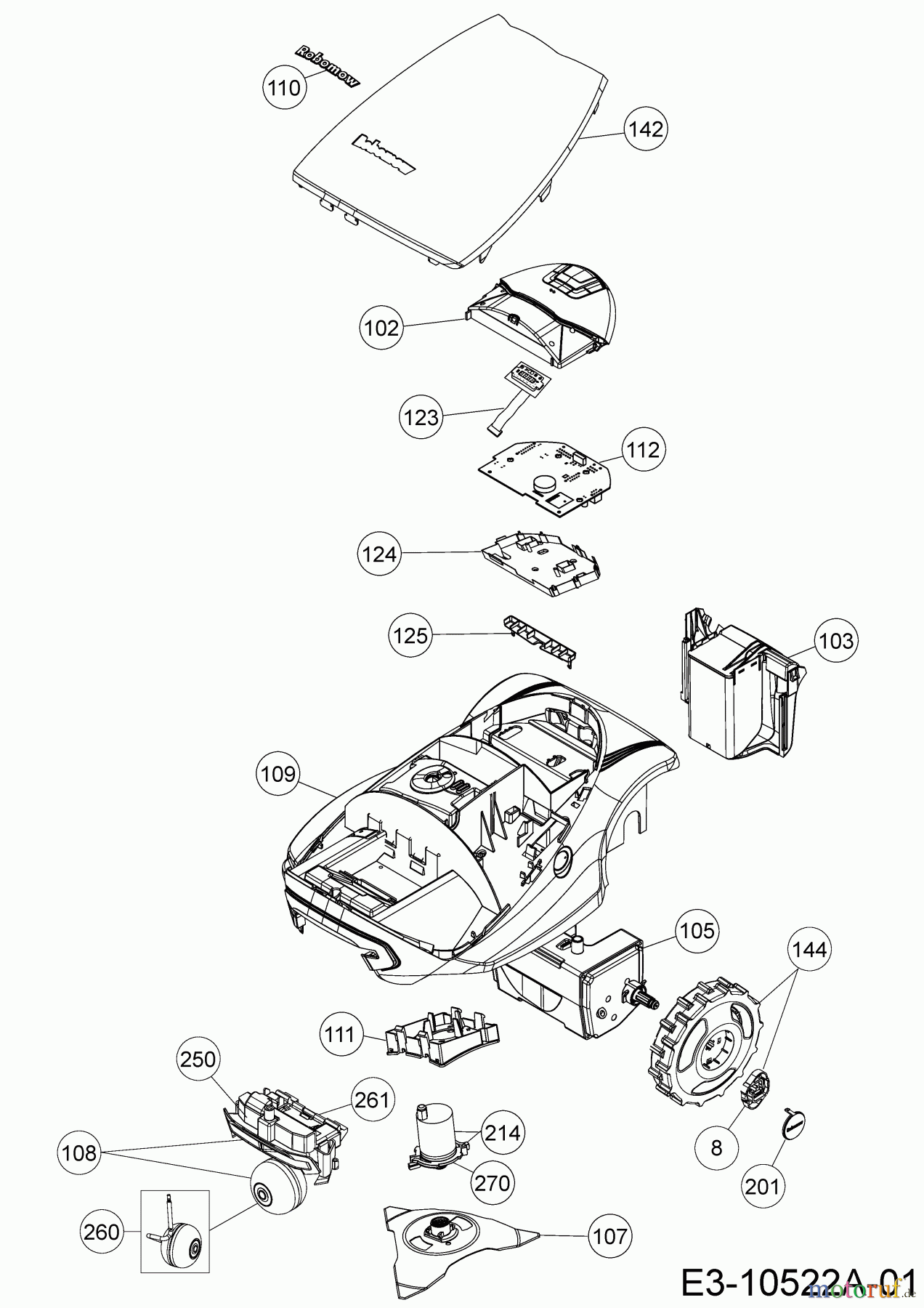  Robomow Mähroboter RC304U (White) PRD7004YW3  (2017) Grundgerät