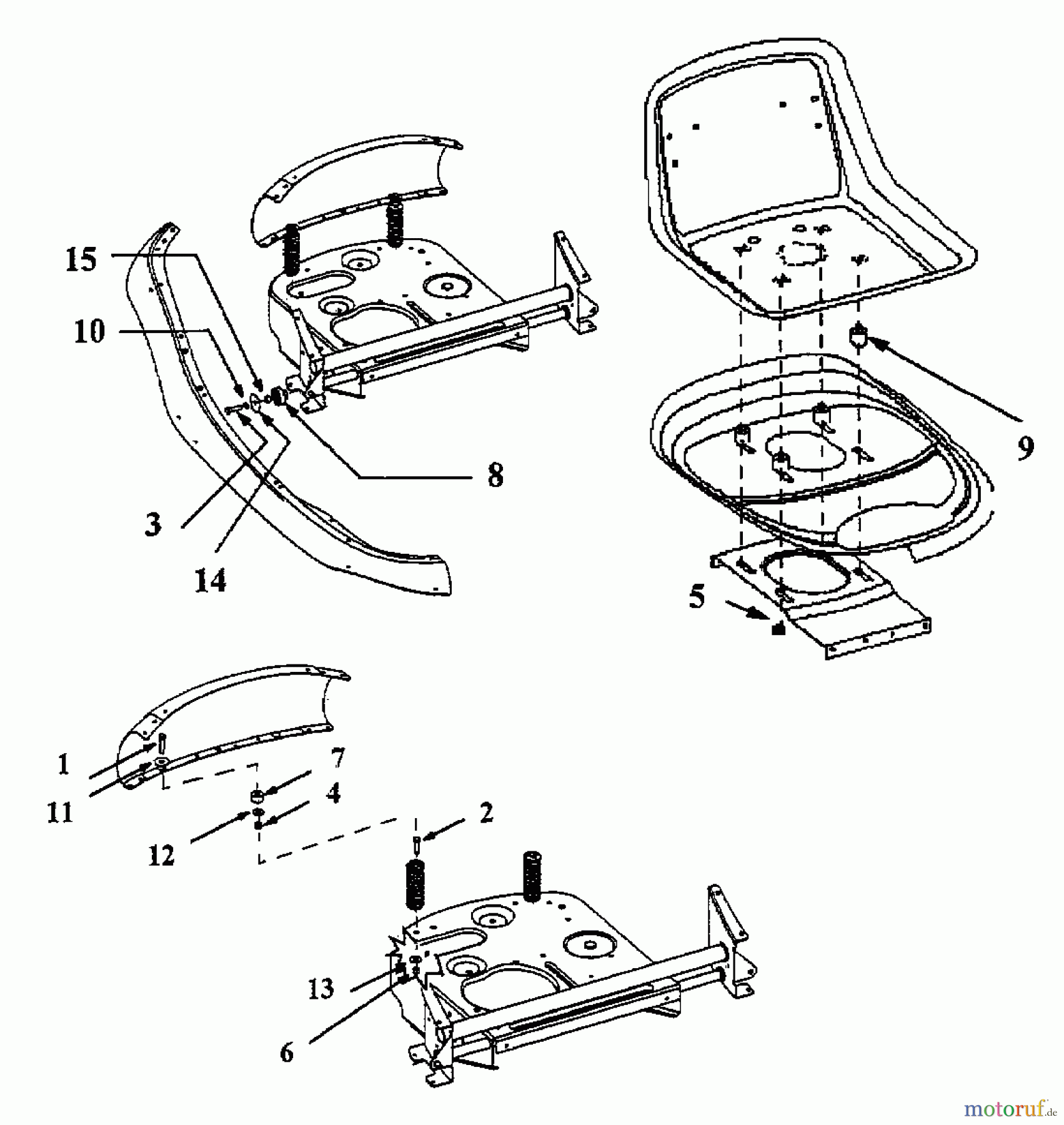  White Rasentraktoren RI 700 13A-312-679  (1999) Anti-Vibrationskit