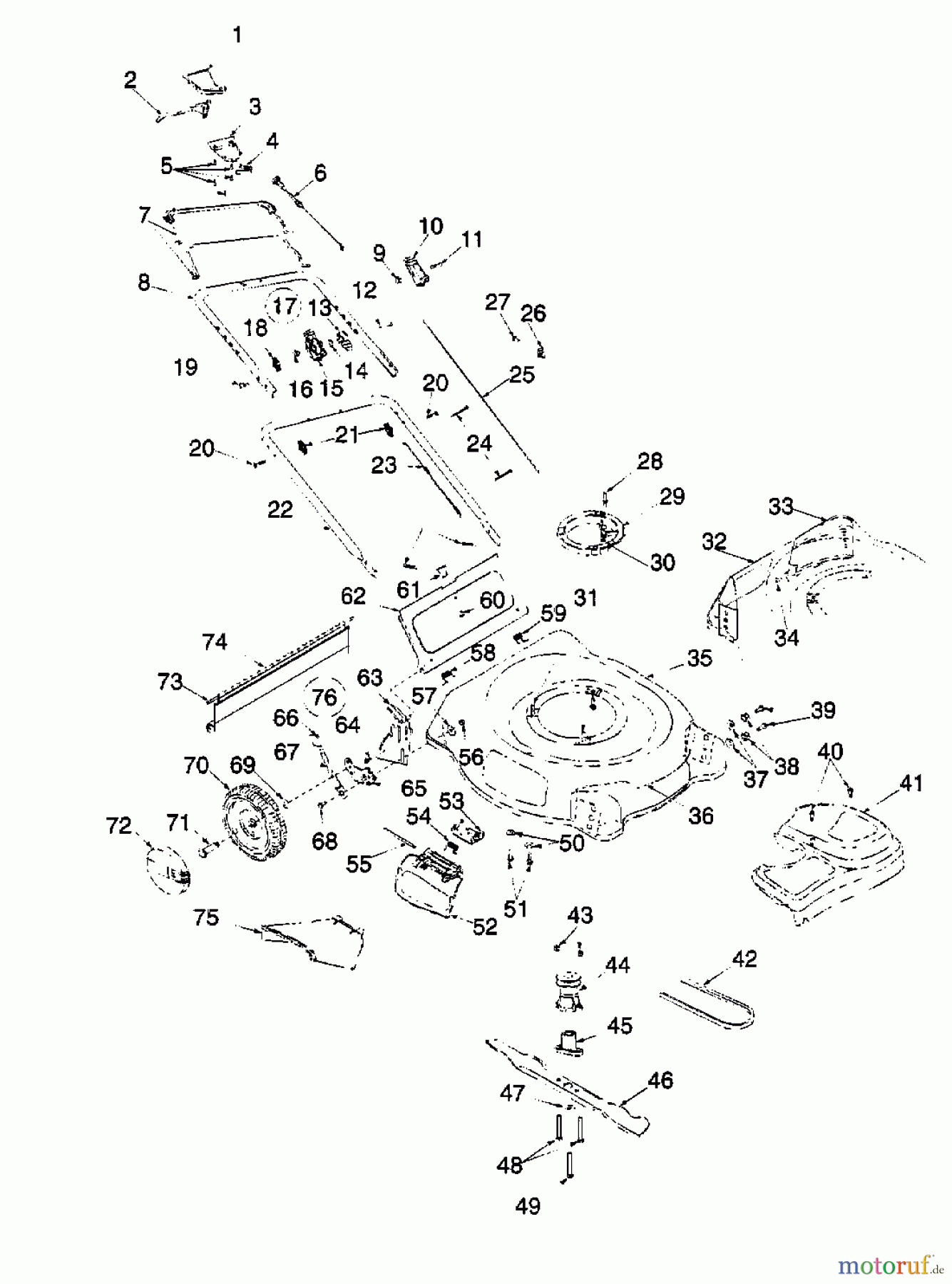  Delverde Motormäher mit Antrieb E 468 12AE468O616  (1998) Grundgerät