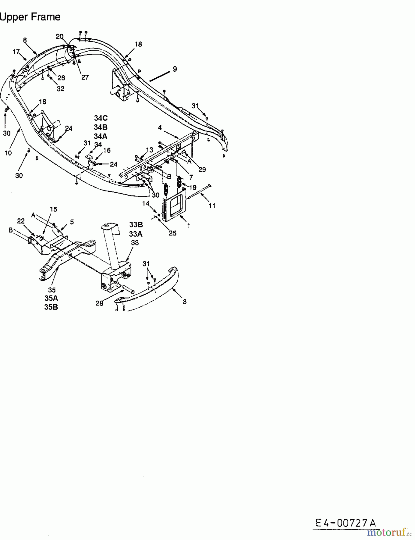  MTD Rasentraktoren Sprinto 13A-312-678  (2003) Rahmen