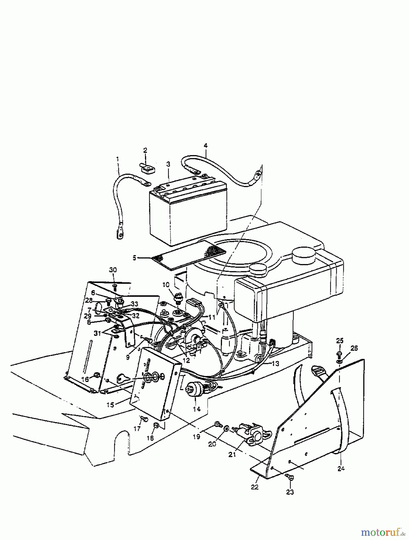  MTD Rasentraktoren F 125 13A-552-678  (1998) Elektroteile