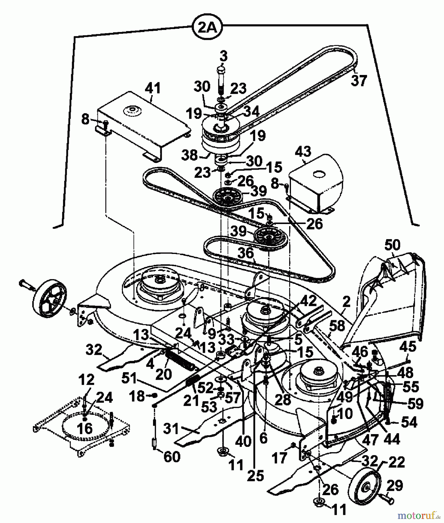  White Rasentraktoren LT 180 13AT673H680  (2000) Mähwerk H (46