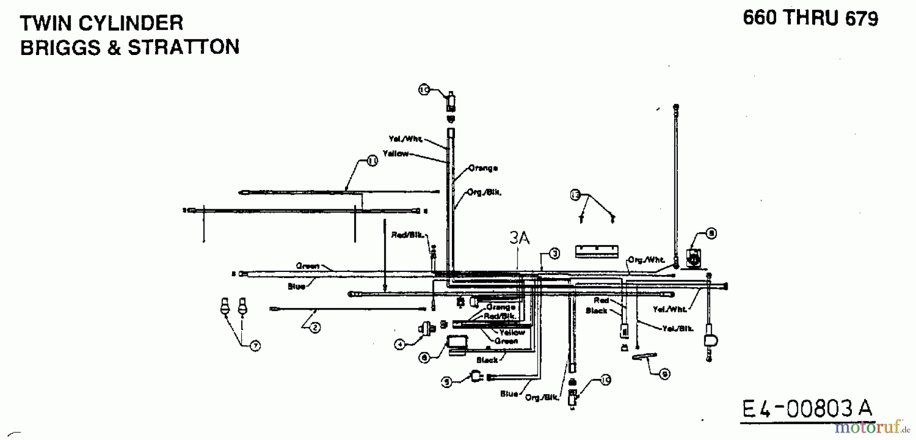  MTD Rasentraktoren B 155 13AP678G678  (2002) Schaltplan 2 Zylinder