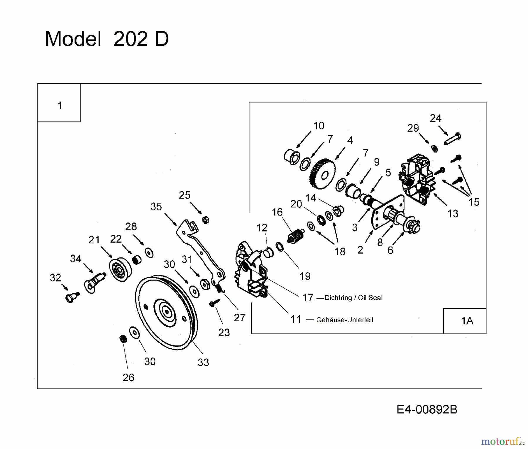  MTD Laubläser, Laubsauger 202 24A-202K678  (2013) Getriebe