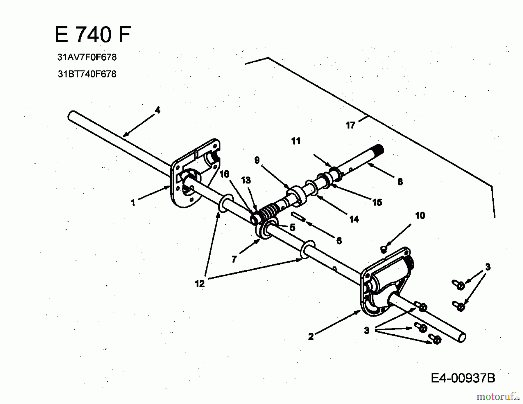  MTD Schneefräsen E 740 F 31AE740F678  (2000) Schneckengetriebe