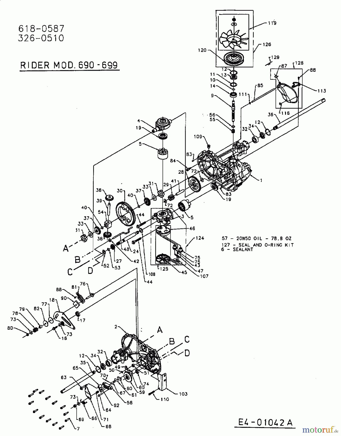  MTD Rasentraktoren H/165 13AO698G678  (2002) Hydrostat