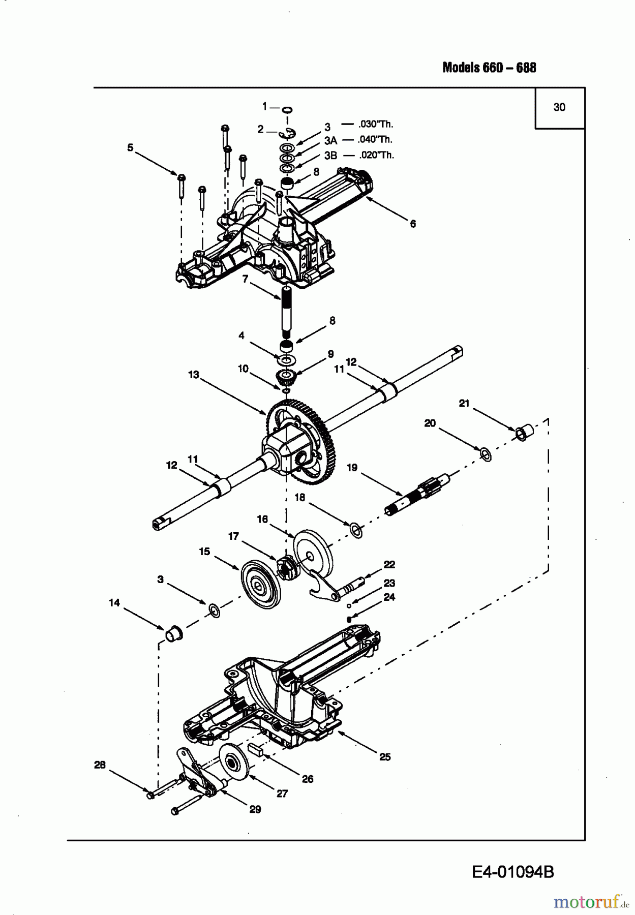 MTD Rasentraktoren B 155 13AA688G678  (2004) Getriebe