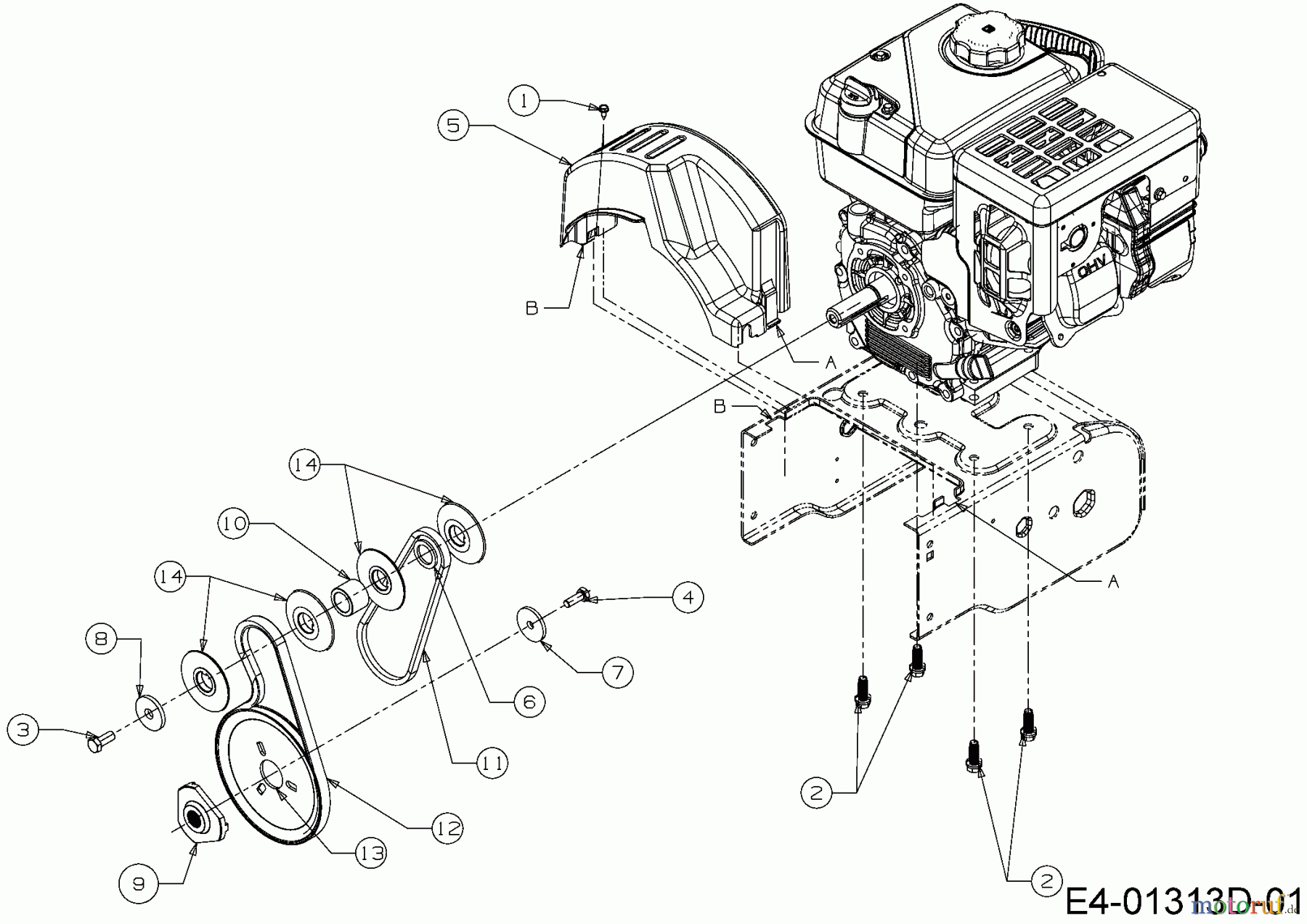  MTD Schneefräsen M 56 31B-32AD678  (2015) Fahrantrieb, Fräsantrieb