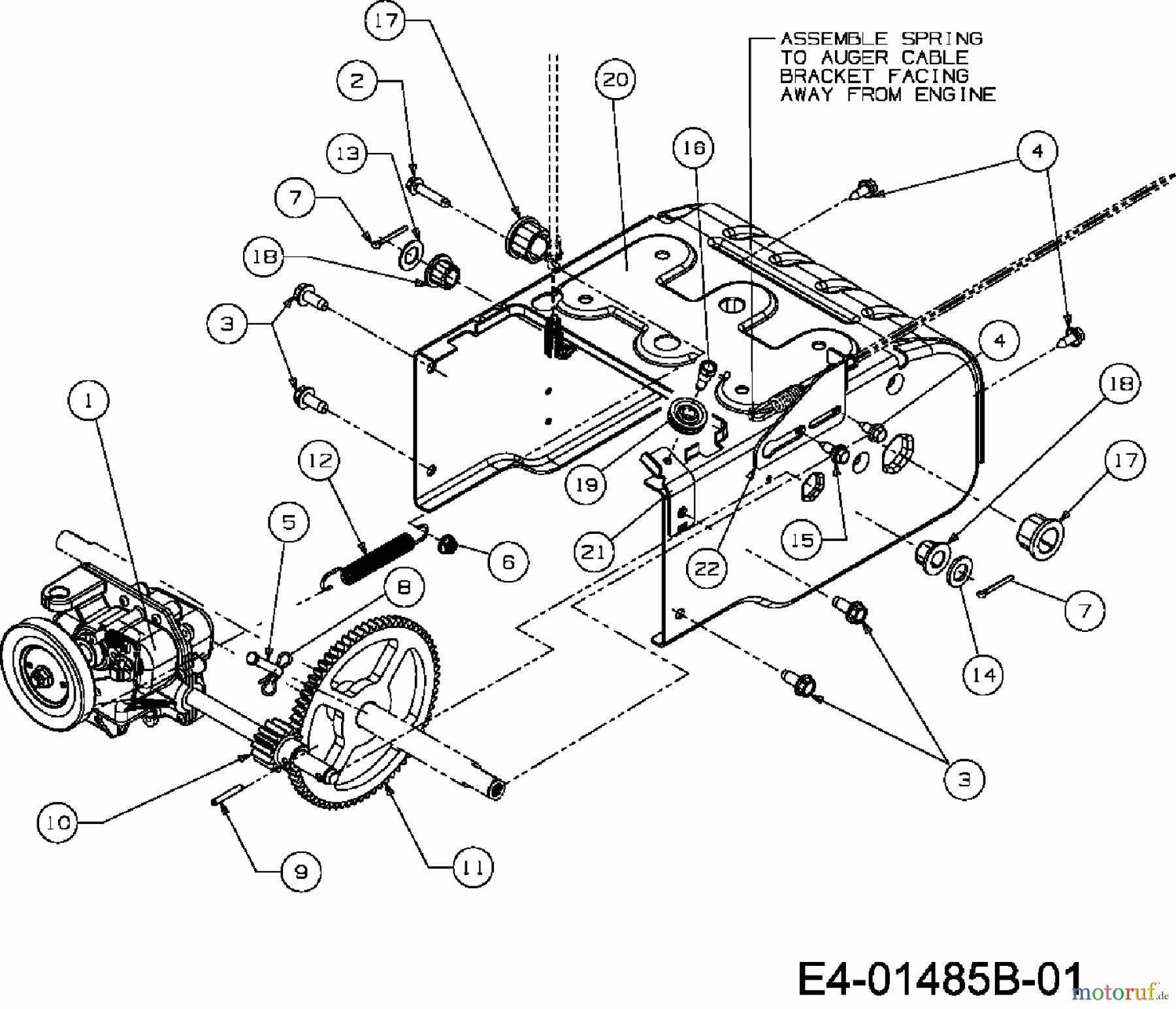 MTD Schneefräsen M 56 31B-32AD678  (2012) Getriebe
