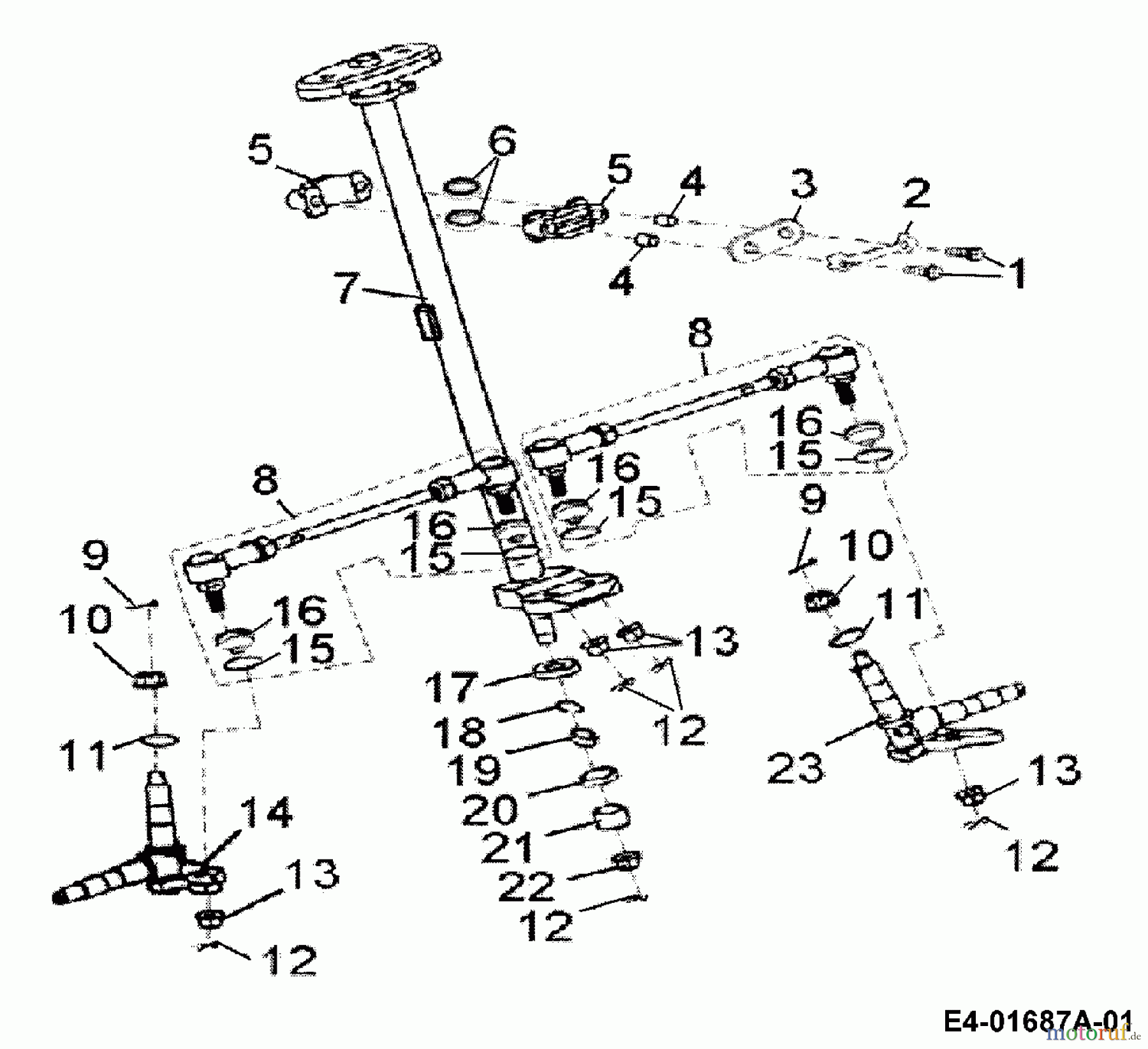  Cub Cadet Quads SP 50 36AA112-603  (2006) Lenkung, Vorderachse