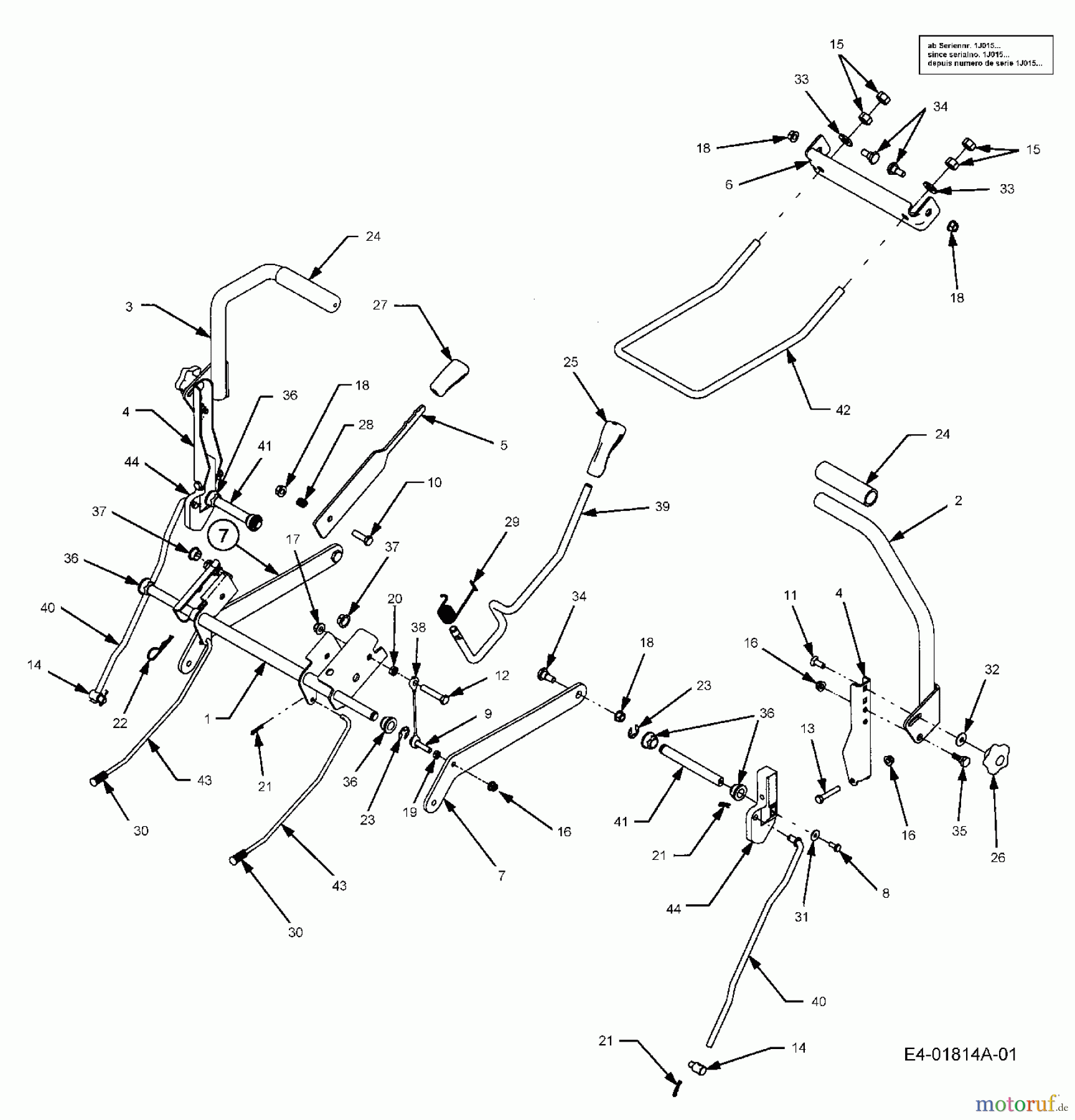 Cub Cadet Zero Turn RZT 50 17AA5D7P603 (2006) Lenkung, Mähwerksaushebung