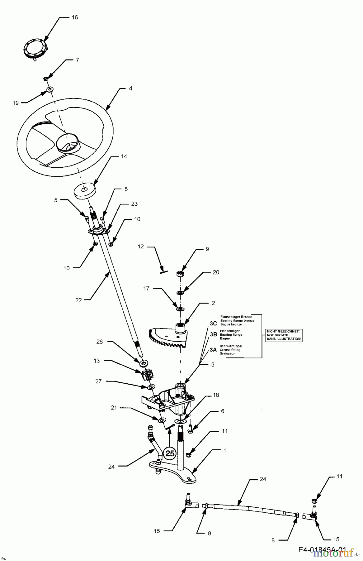  Cub Cadet Rasentraktoren HDS 2205 13A-2D7-603  (2006) Lenkung
