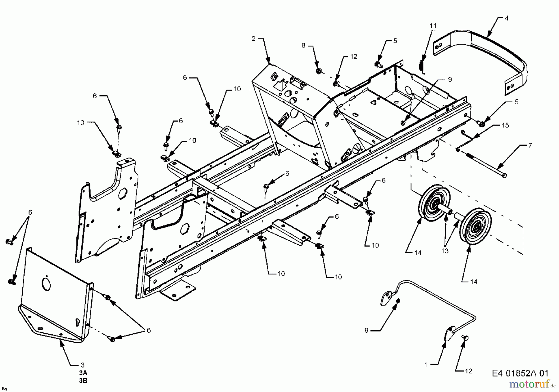 Cub Cadet Gartentraktoren HDS 2205 14A-2D7-603 (2005) Rahmen