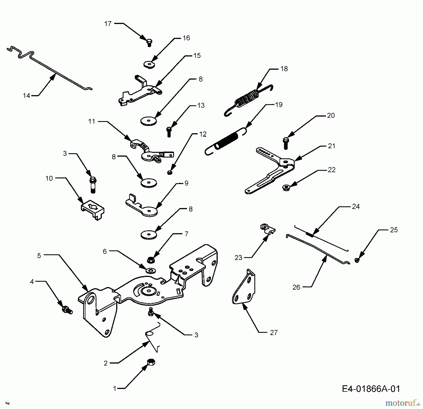  Cub Cadet Gartentraktoren HDS 2205 14A-2D7-603  (2005) Reglergestänge