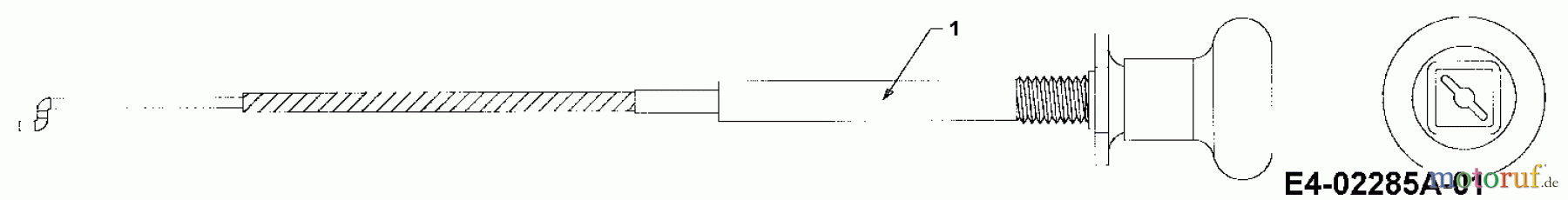 Cub Cadet Rasentraktoren CC 1527 13A-241G603 (2003) Chokezug bis 08.03.2003