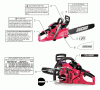 Echo CS-500P - Chainsaw, S/N: C19413001001 - C19413999999 Ersatzteile Labels