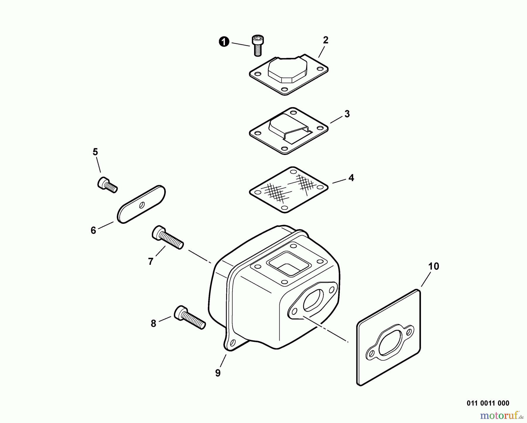  Echo Sägen, Kettensägen CS-550P - Echo Chainsaw, S/N: C14113001001 - C14113999999 Exhaust