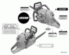 Echo CS-550P - Chainsaw, S/N: C14113001001 - C14113999999 Ersatzteile Labels