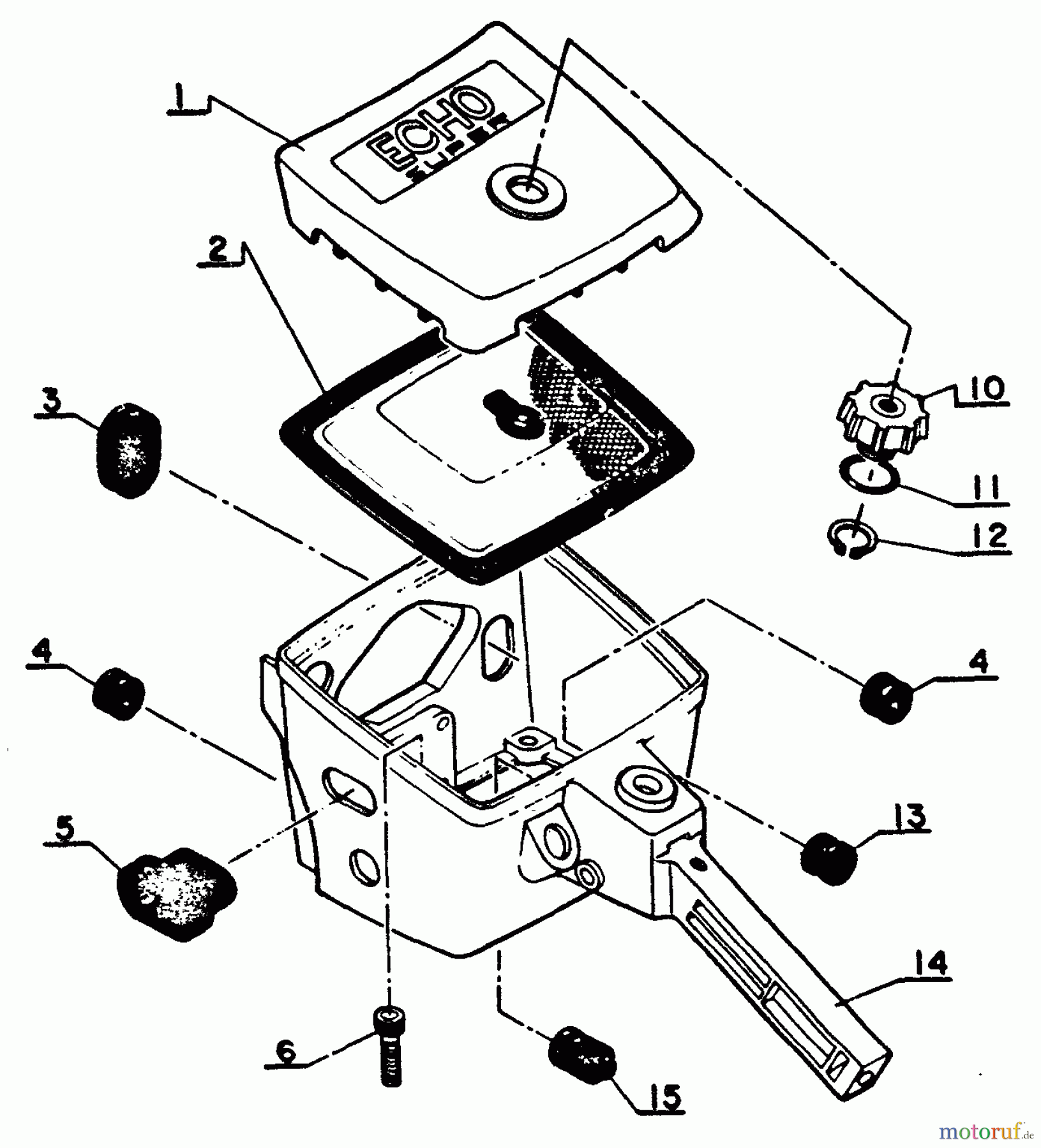 Echo Sägen, Kettensägen CS-60S - Echo Chainsaw, S/N: 0059501 - 999999 Air Cleaner