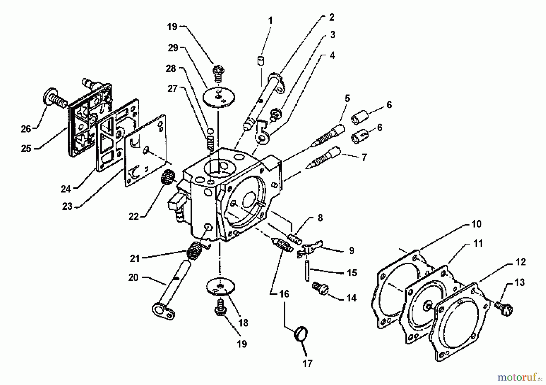  Echo Sägen, Kettensägen CS-6700 - Echo Chainsaw (Type 1E) Carburetor