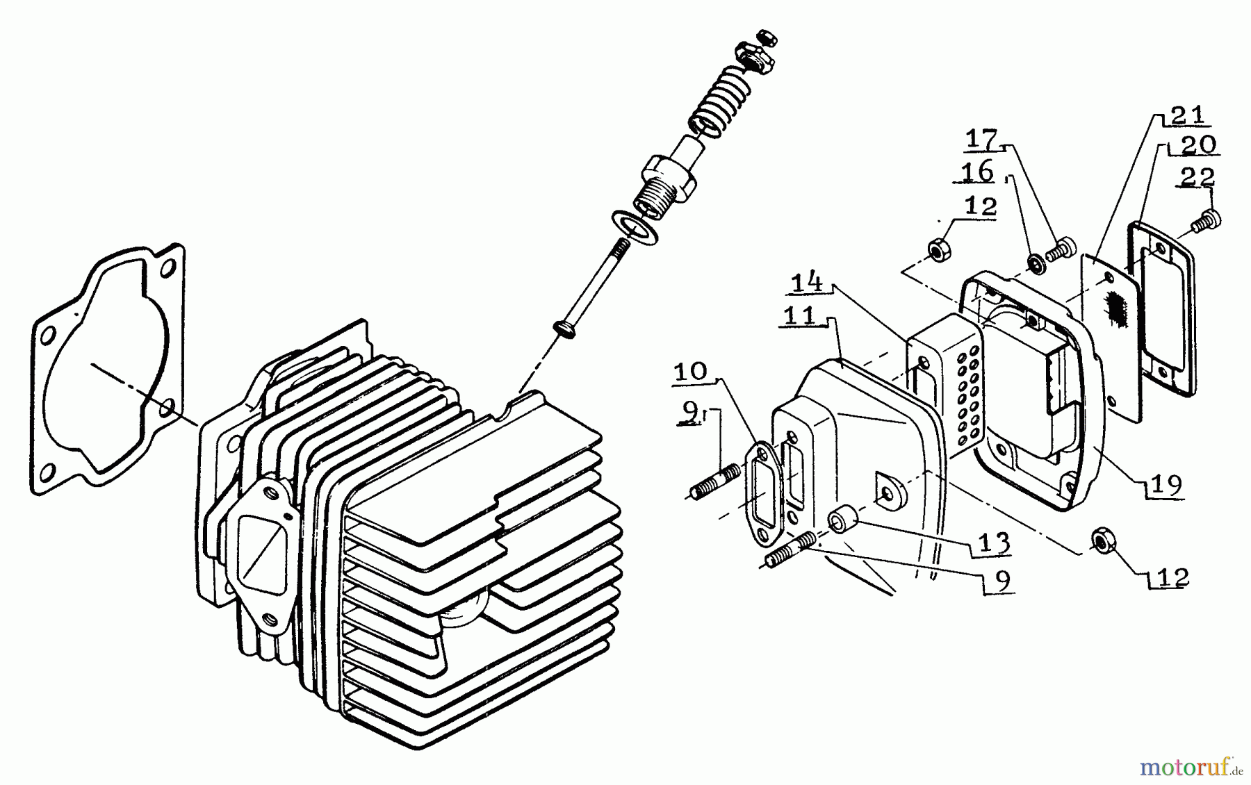  Echo Sägen, Kettensägen CS-701SVL - Echo Chainsaw Cylinder, Muffler: Spark Arrester Muffler - OPTION