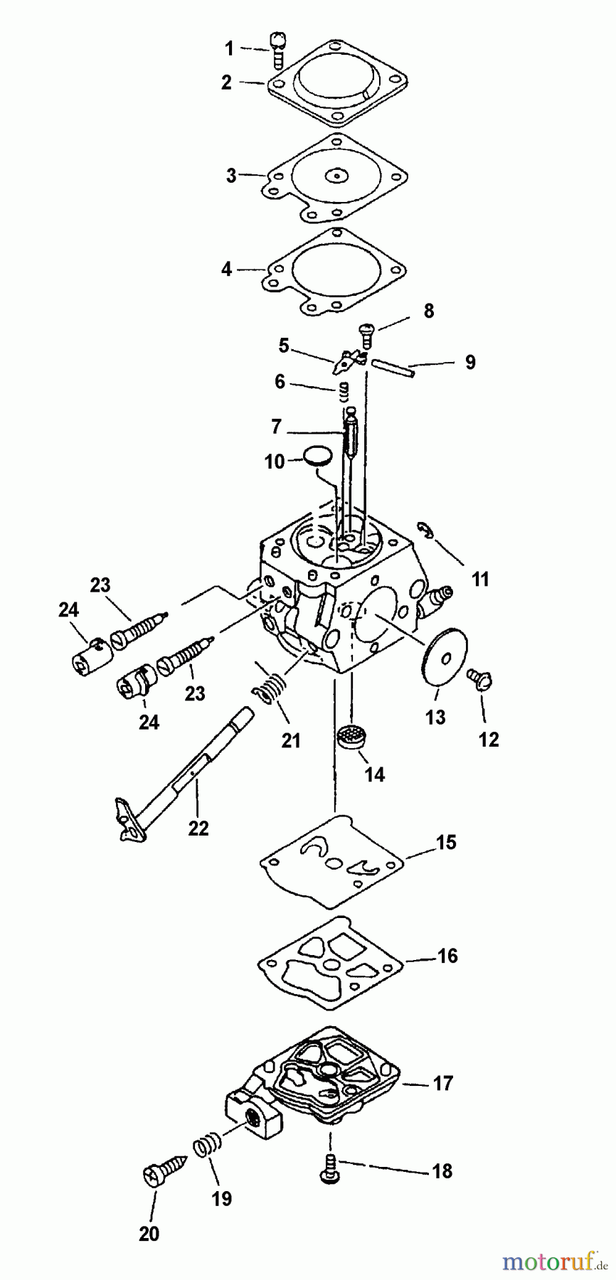  Echo Bläser / Sauger / Häcksler / Mulchgeräte	 PB-210E - Echo Hand Held Blower (Type 1E) Carburetor