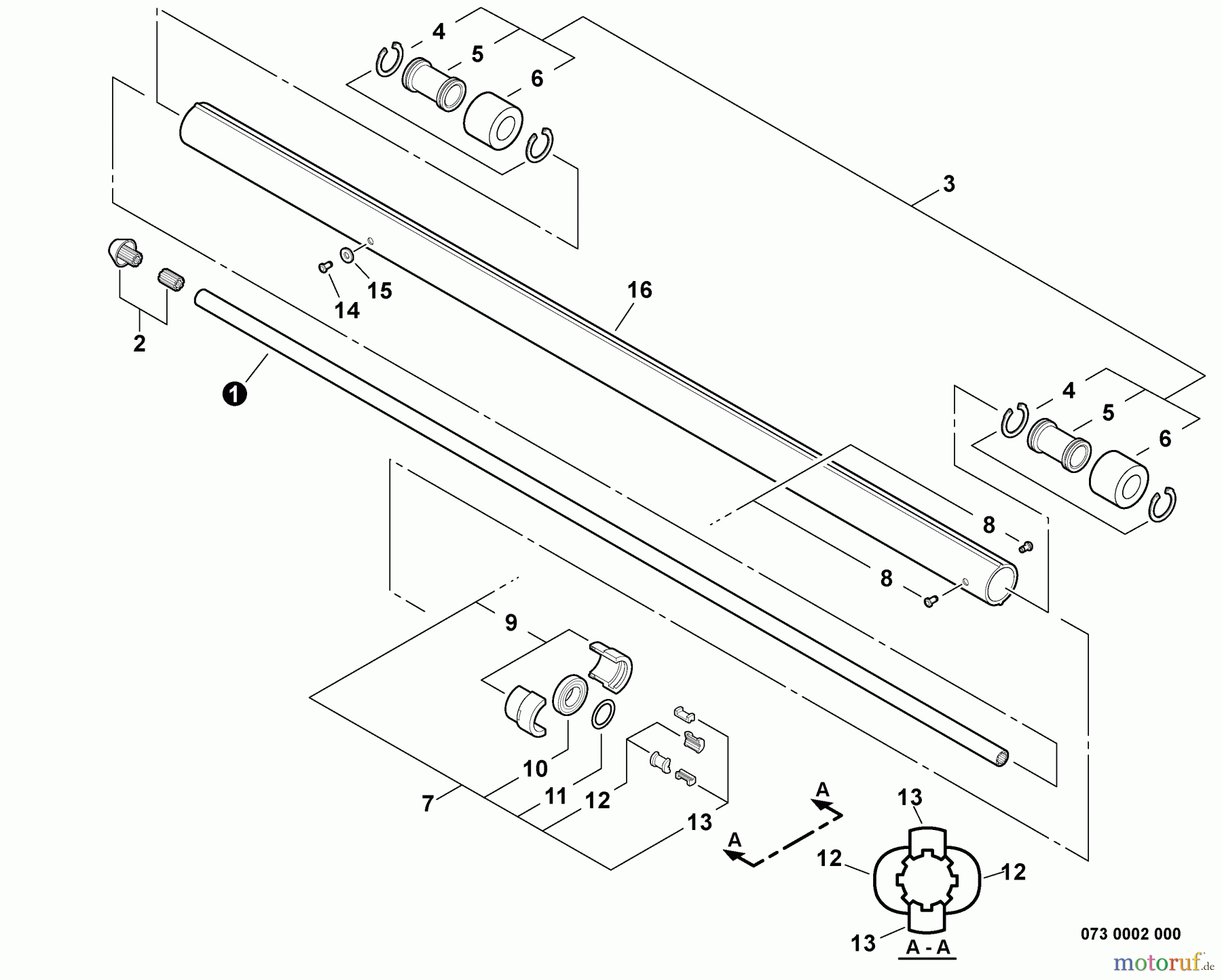  Echo Hochentaster PPT-230 - Echo Pole Saw / Pruner, S/N: 05001001 - 05999999 Main Pipe -- Upper