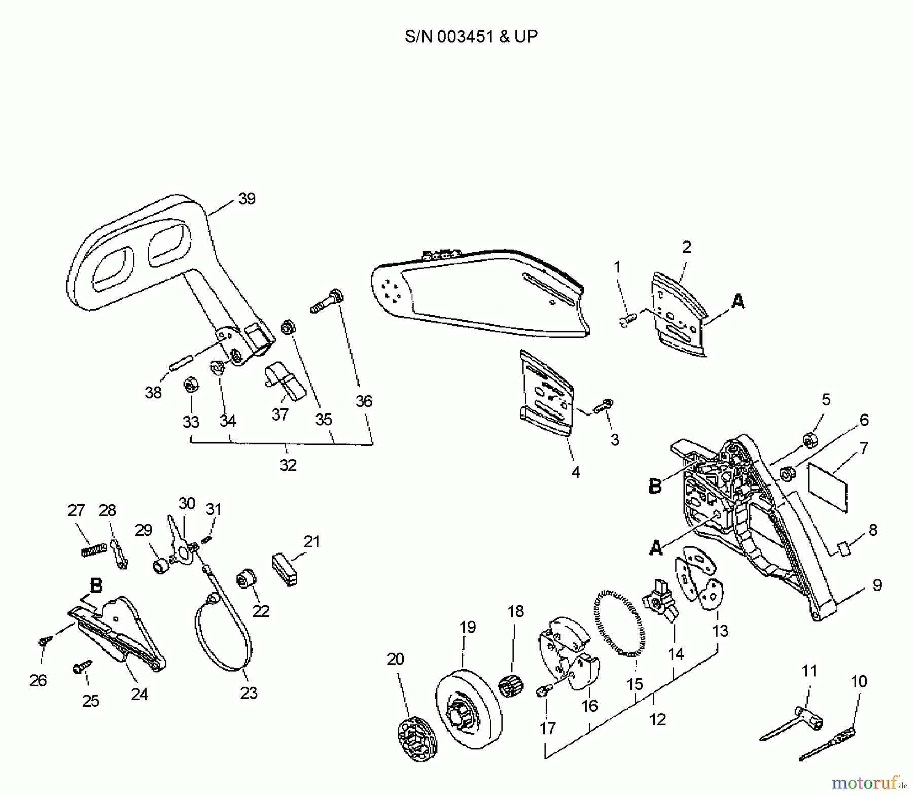  Echo Rettungssäge QV-6700 - Echo Quick Vent Chain Saw (Type 1 ) Clutch, Cutting Attachment, Chain Brake  S/N: 003451_UP