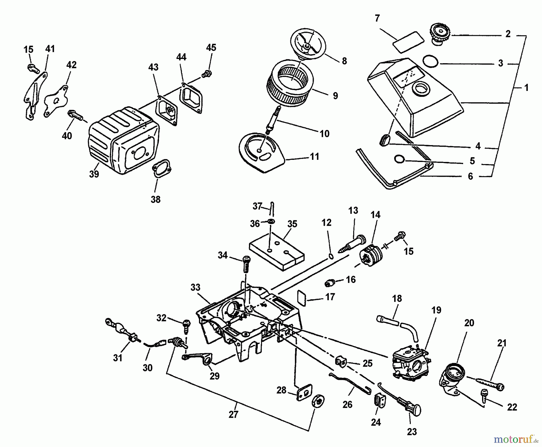  Echo Rettungssäge QV-6700  Intake, Exhaust, Air Cleaner