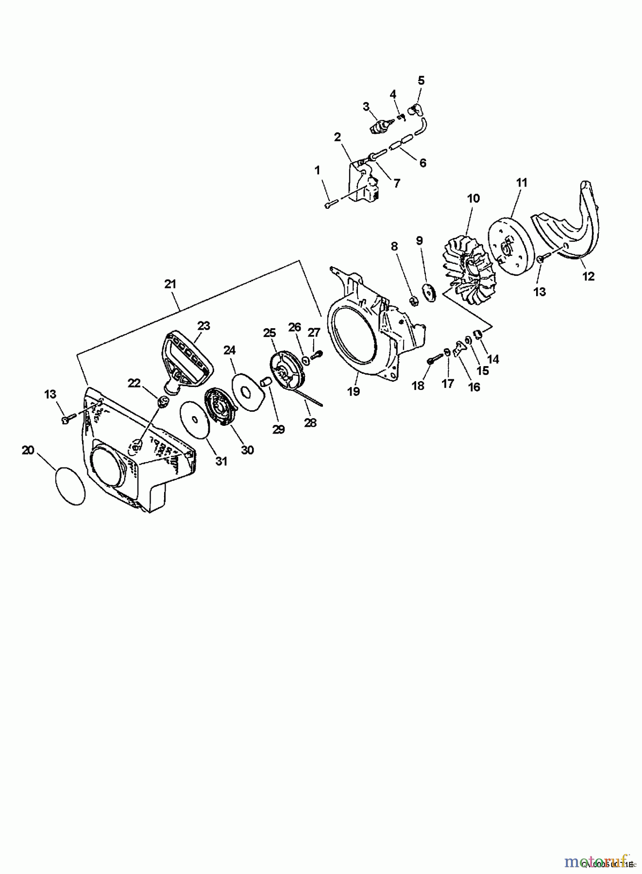 Echo Rettungssäge QV-8000 Ignition, Starter Asy