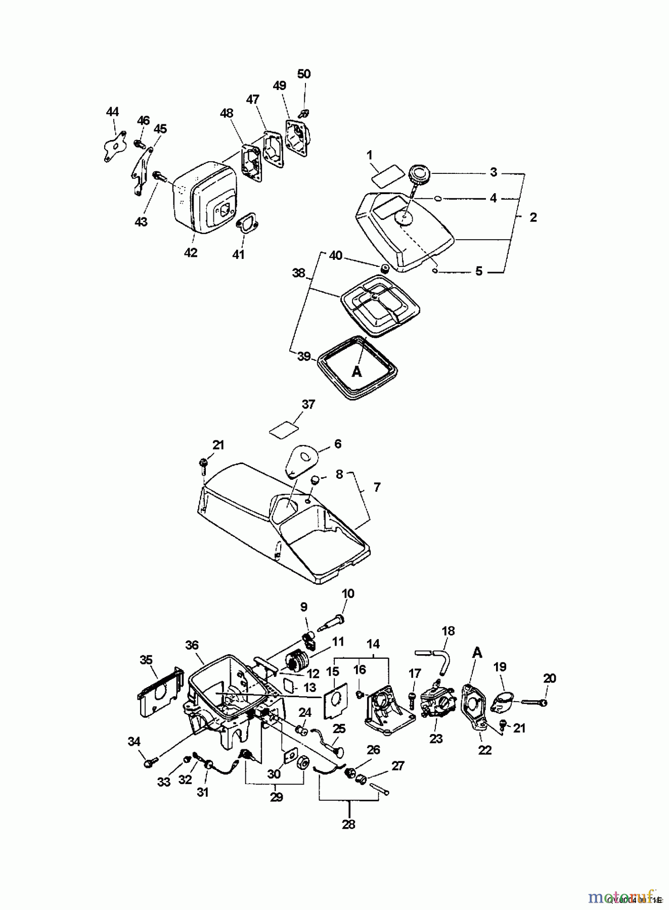  Echo Rettungssäge QV-8000  Intake, Exhaust, Air Cleaner