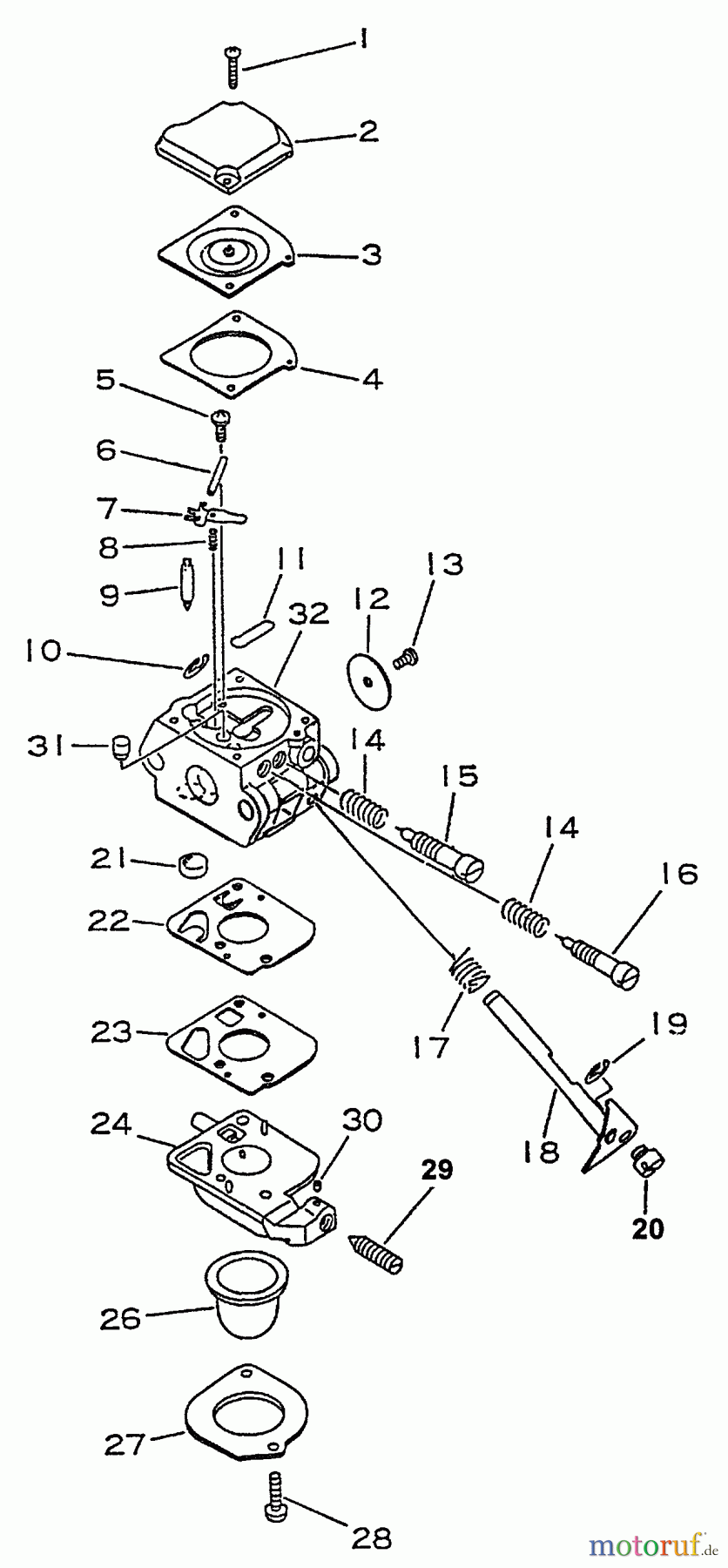  Echo Pflanzenschutzspritzen SHR-2100 - Echo Power Sprayer Carburetor